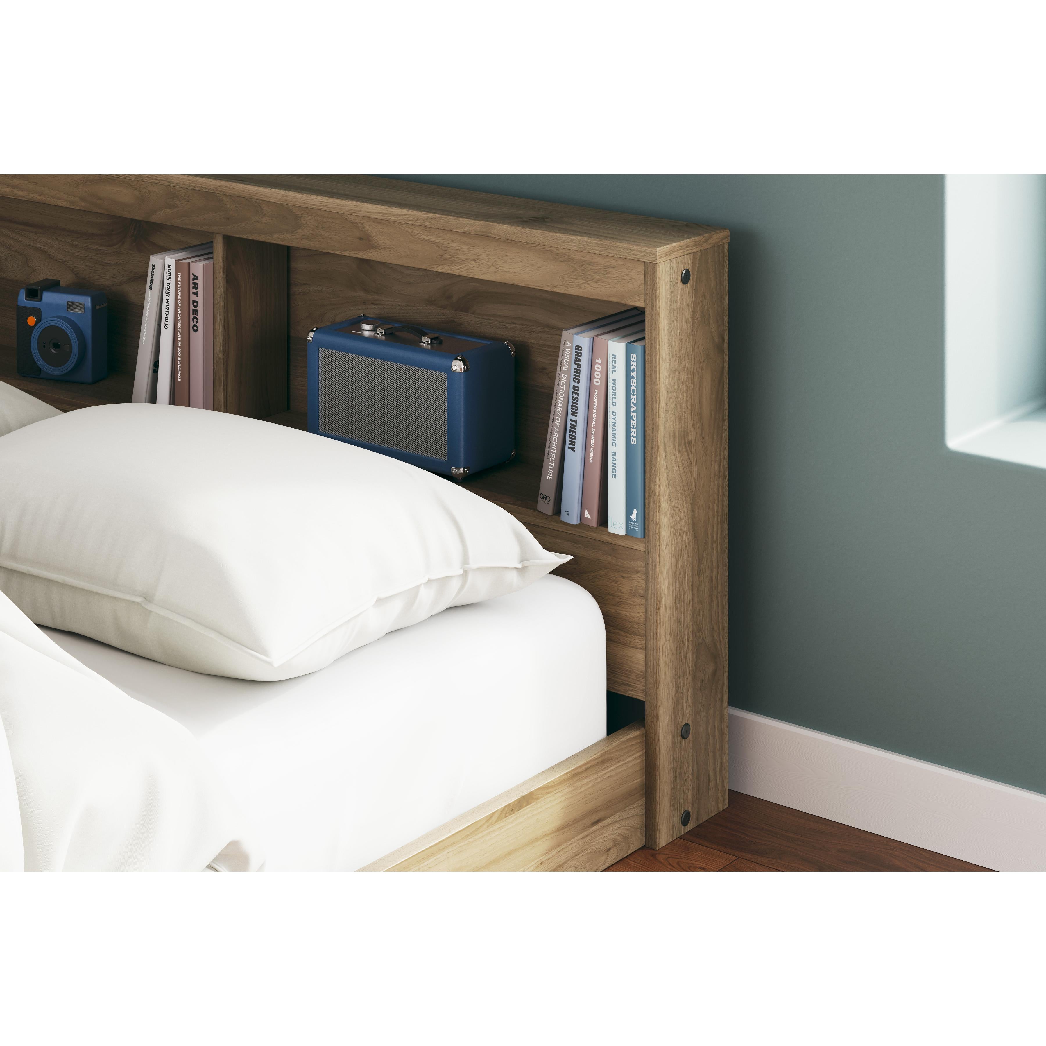  Size_Full --  Deanlow EB1866B5 Full Bookcase Storage Bed IMAGE 6