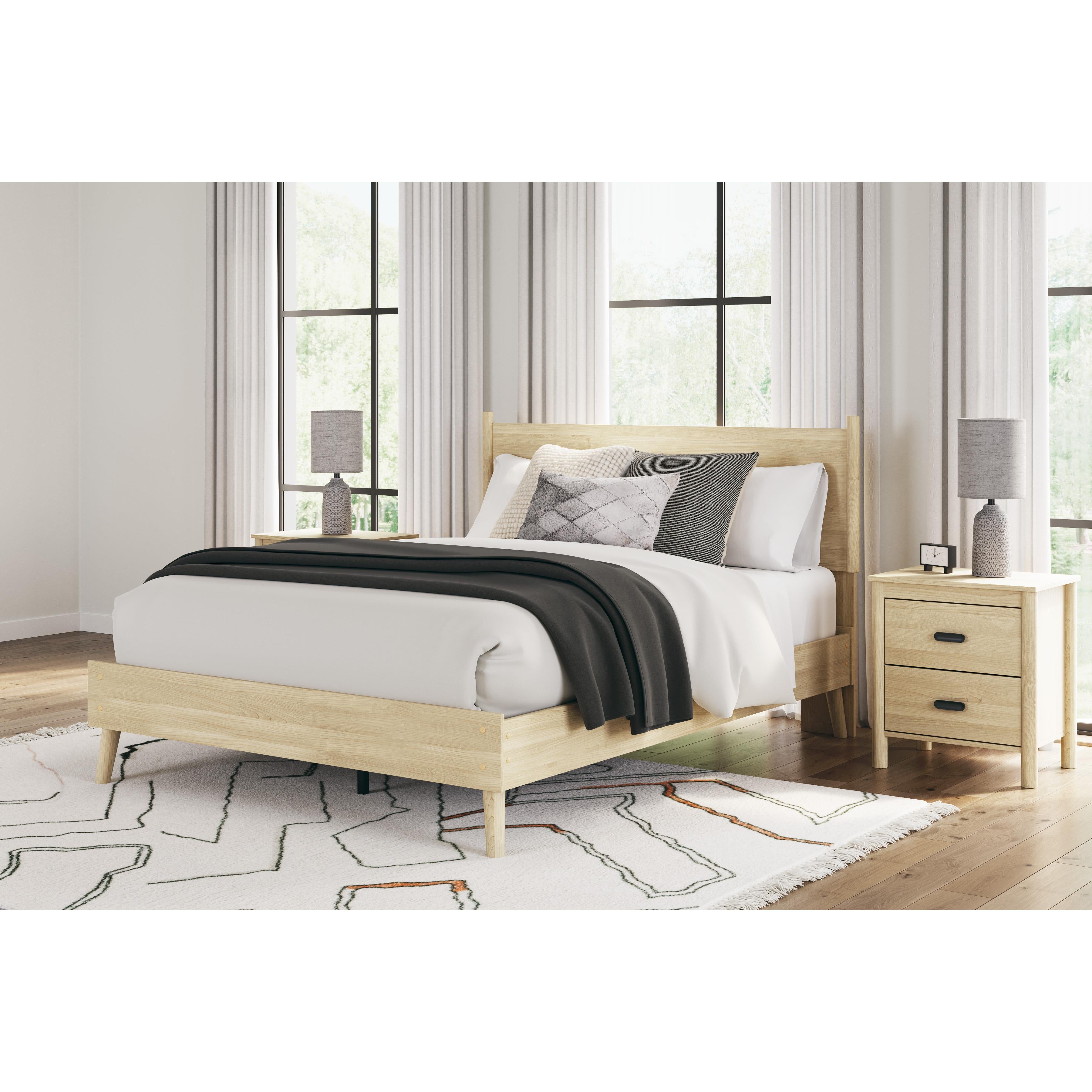  Size_Queen --  Cabinella EB2444B2 Queen Platform Panel Bed IMAGE 5