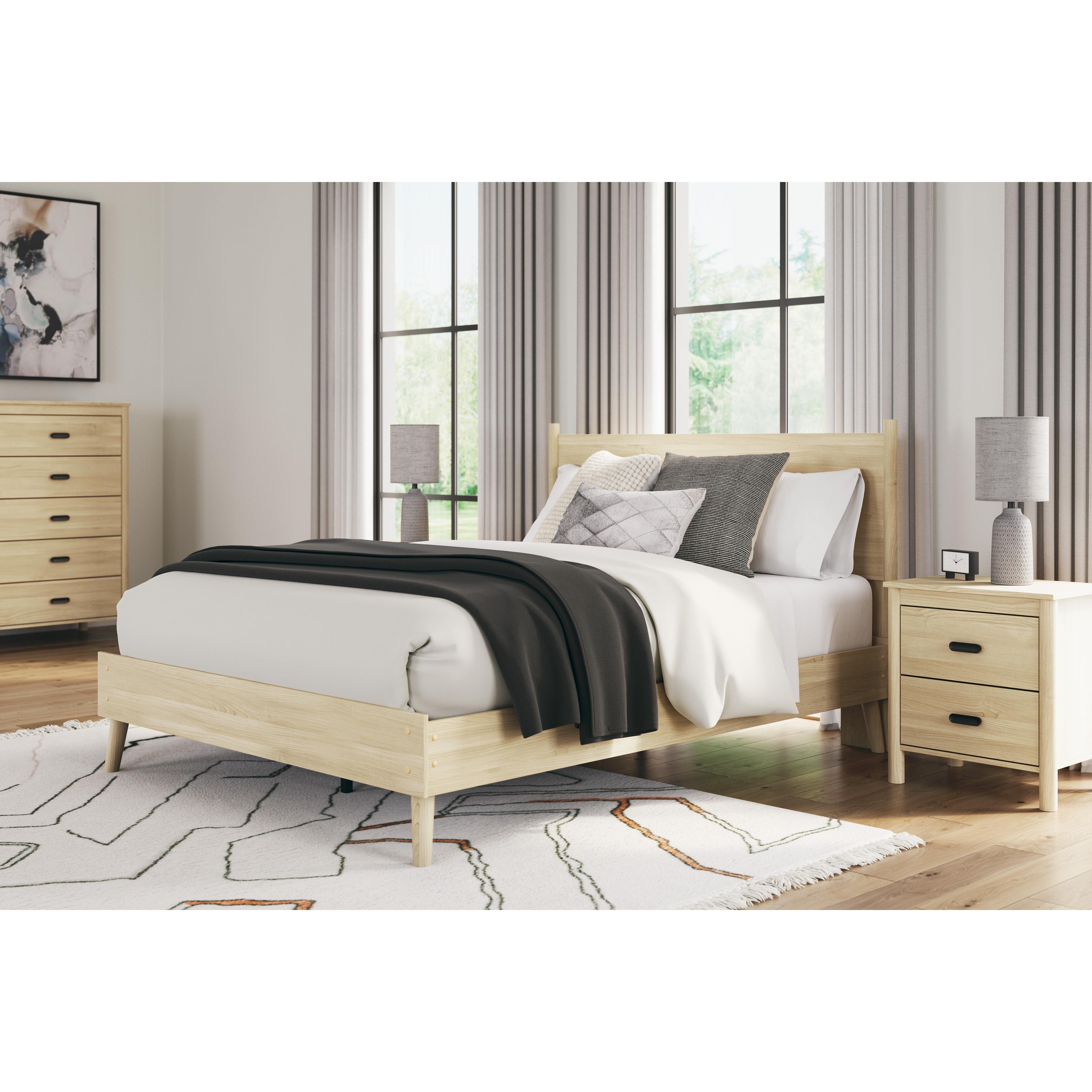  Size_Queen --  Cabinella EB2444B2 Queen Platform Panel Bed IMAGE 8