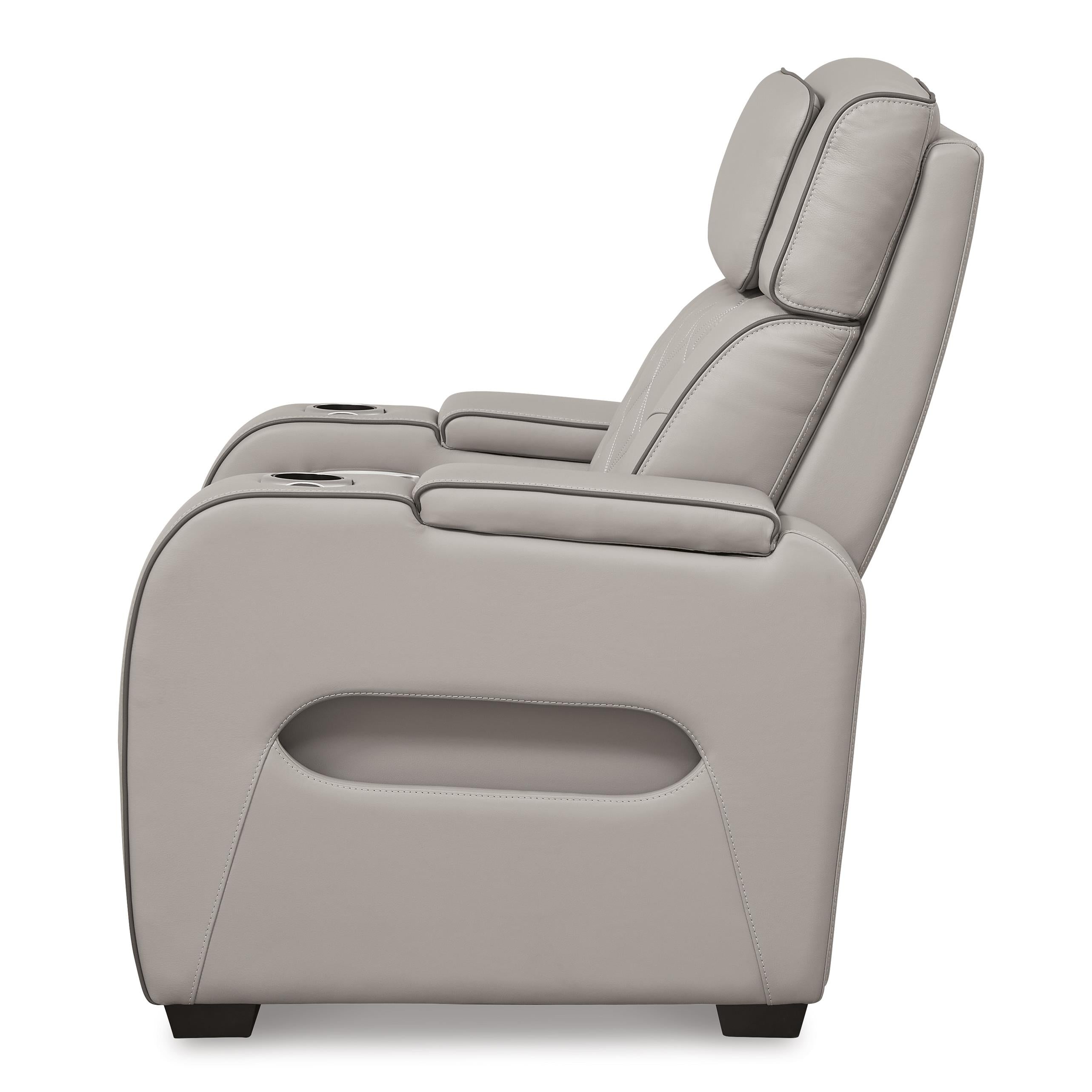  Manufacturer Color_Grey --  Signature Design by Ashley Boyington Power Leather Match Recliner IMAGE 4
