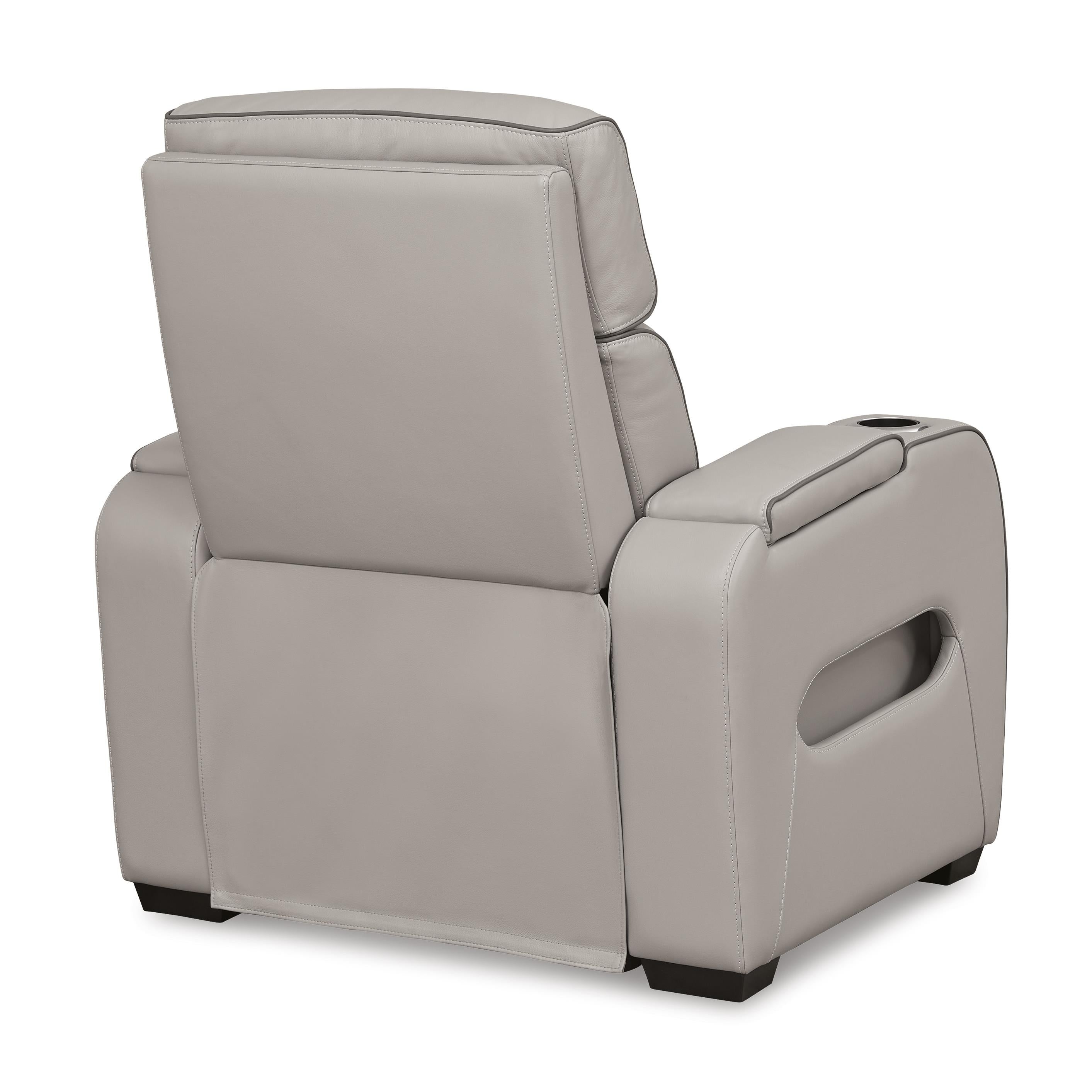  Manufacturer Color_Grey --  Signature Design by Ashley Boyington Power Leather Match Recliner IMAGE 5