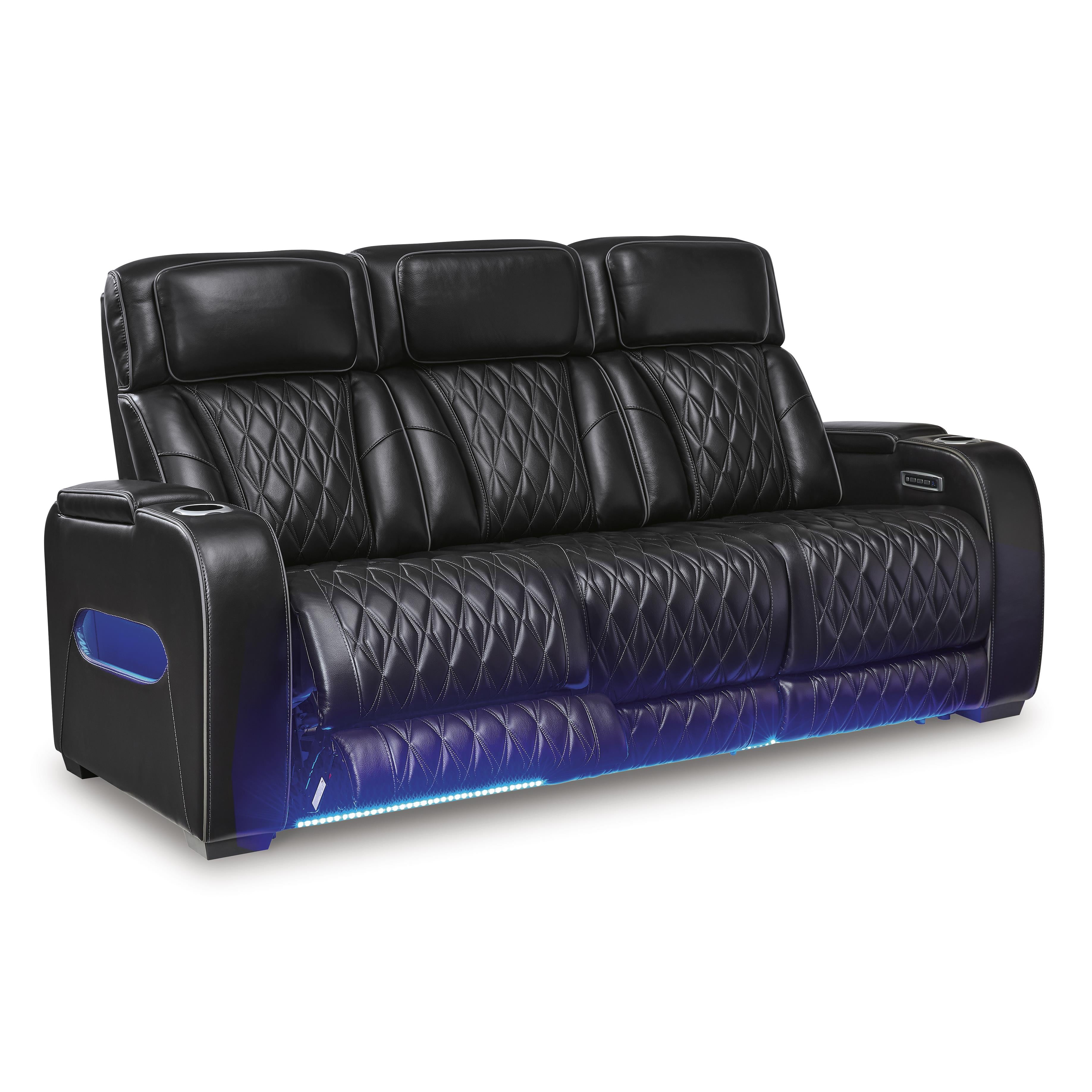  Manufacturer Color_Black --  Boyington U2710615 Power Reclining Sofa with Adjustable Headrest IMAGE 2
