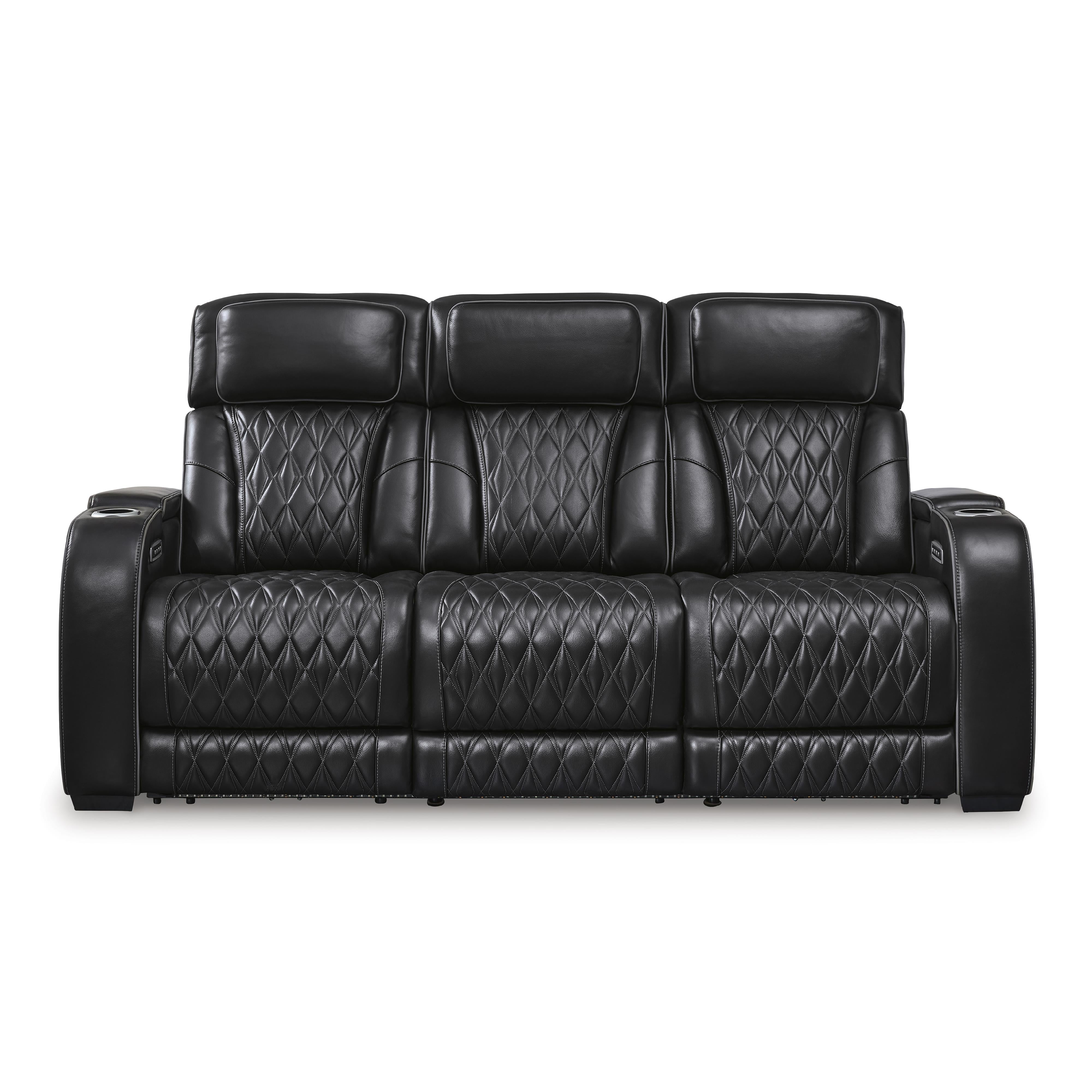  Manufacturer Color_Black --  Boyington U2710615 Power Reclining Sofa with Adjustable Headrest IMAGE 3