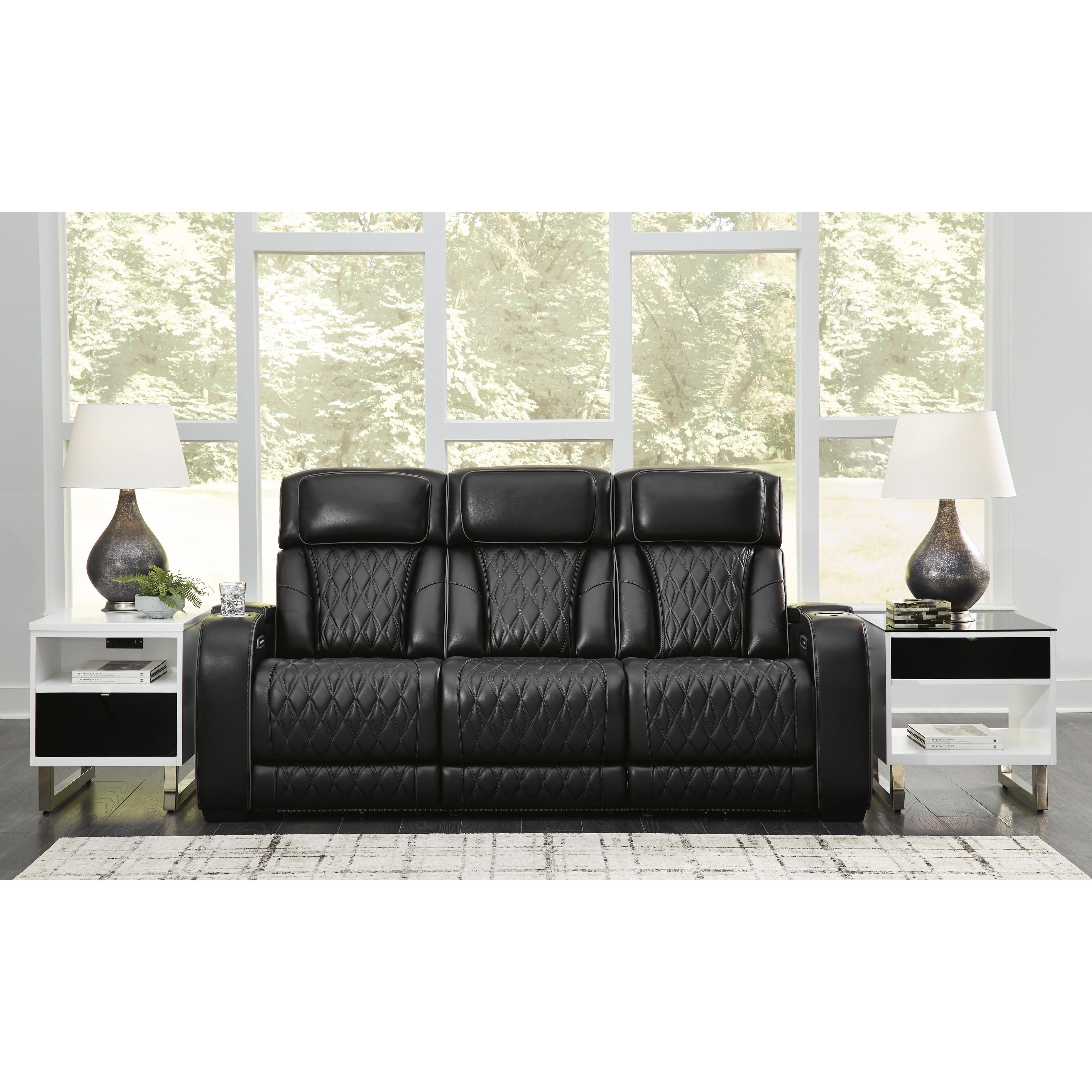  Manufacturer Color_Black --  Boyington U2710615 Power Reclining Sofa with Adjustable Headrest IMAGE 6