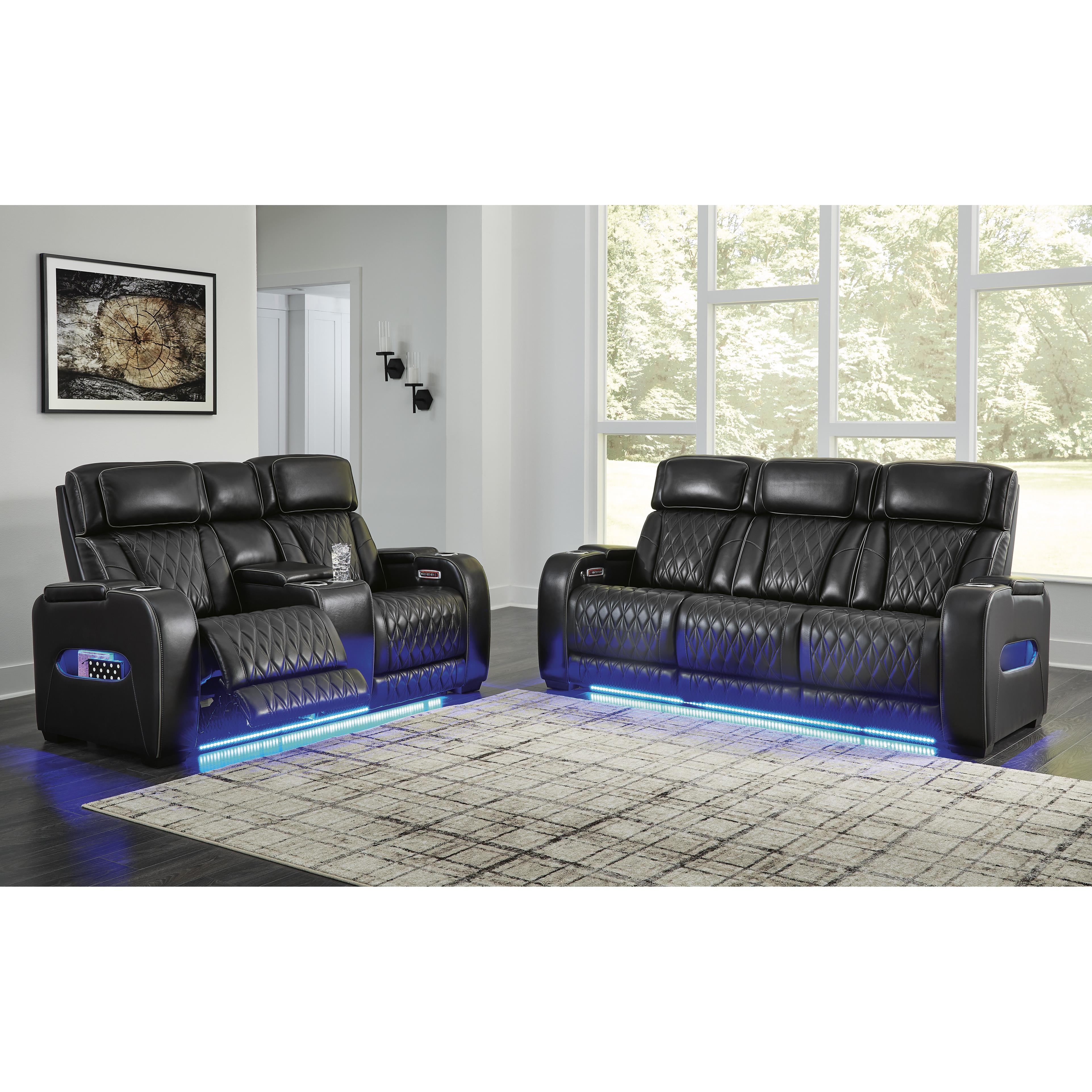  Manufacturer Color_Black --  Boyington U2710618 Power Reclining Loveseat with Console and Adjustable Headrest IMAGE 15
