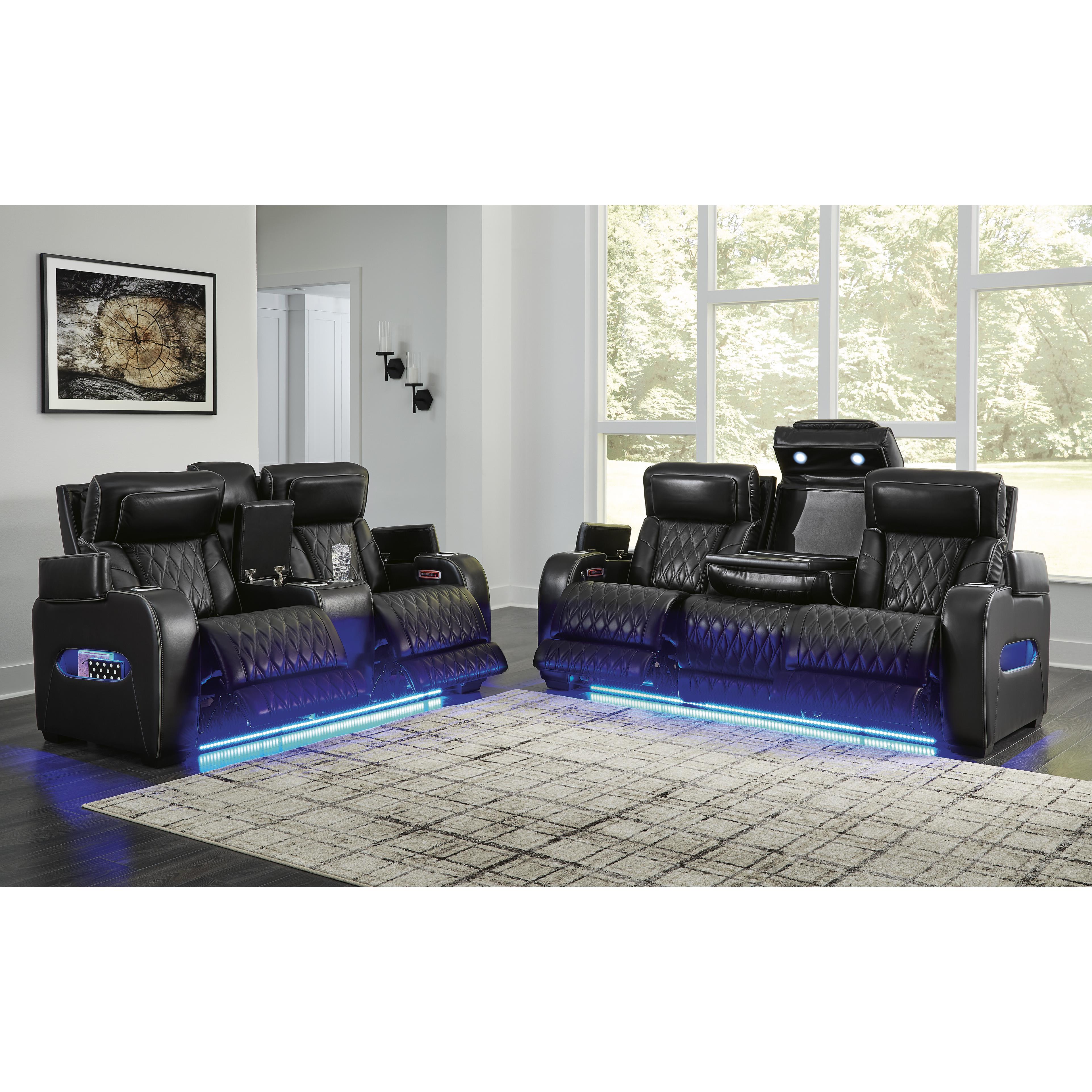  Manufacturer Color_Black --  Boyington U2710618 Power Reclining Loveseat with Console and Adjustable Headrest IMAGE 16