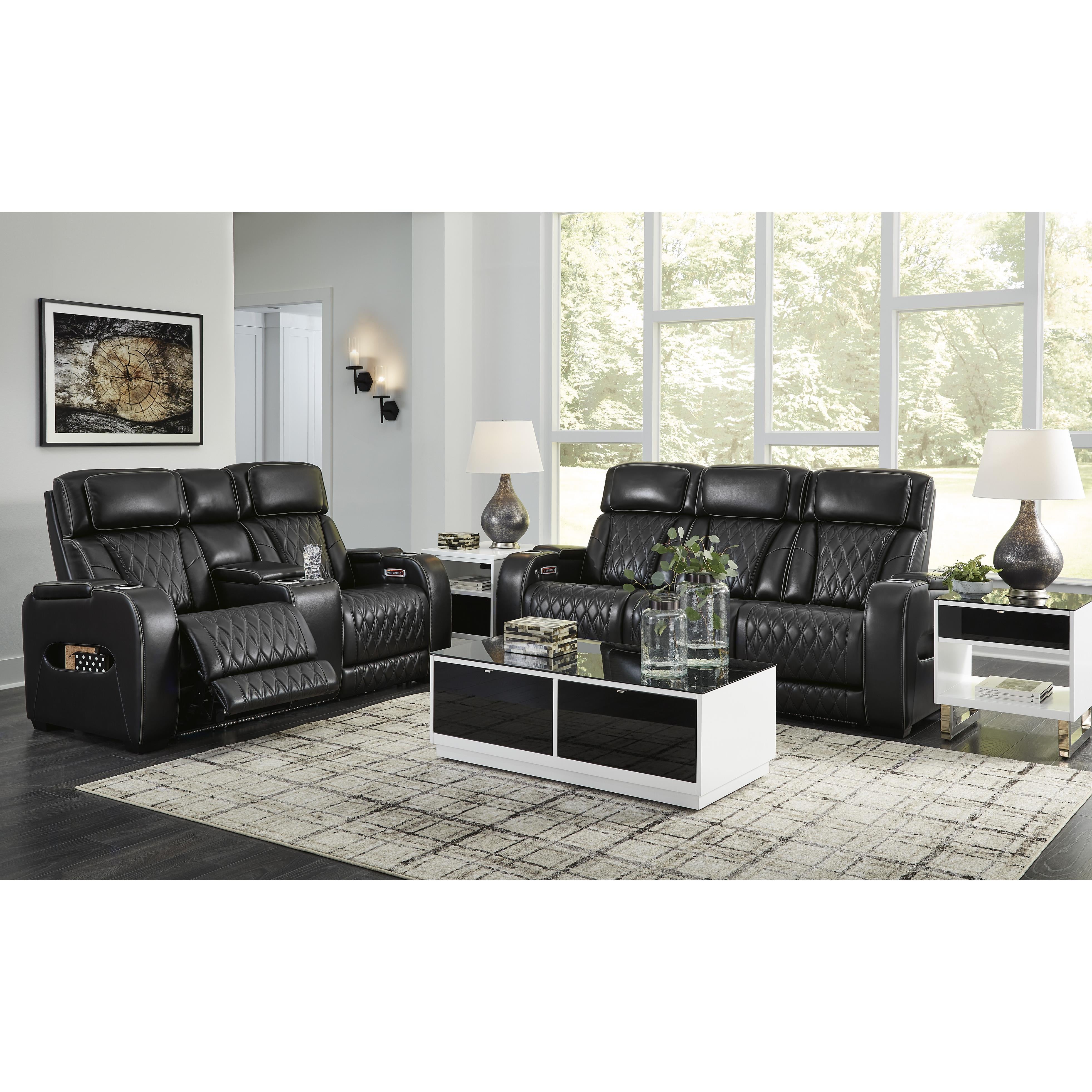  Manufacturer Color_Black --  Boyington U2710618 Power Reclining Loveseat with Console and Adjustable Headrest IMAGE 17