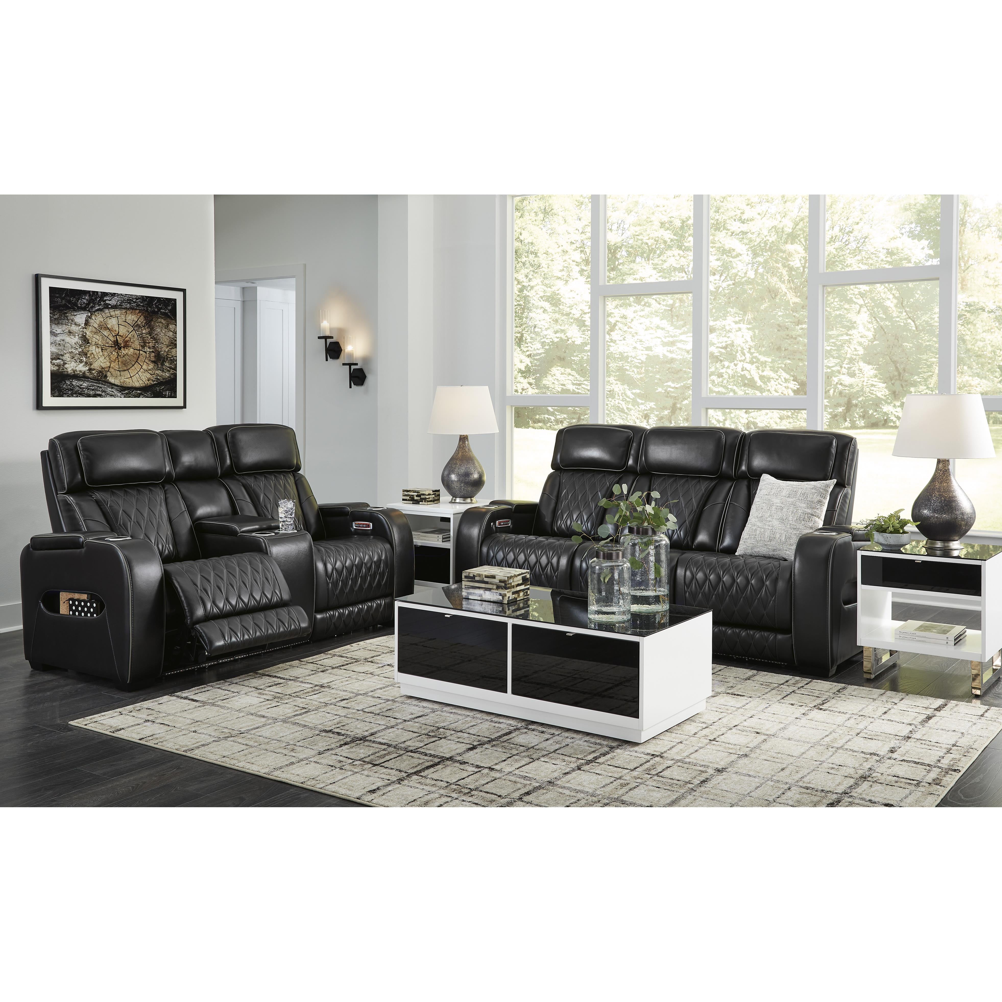 Manufacturer Color_Black --  Boyington U2710618 Power Reclining Loveseat with Console and Adjustable Headrest IMAGE 19