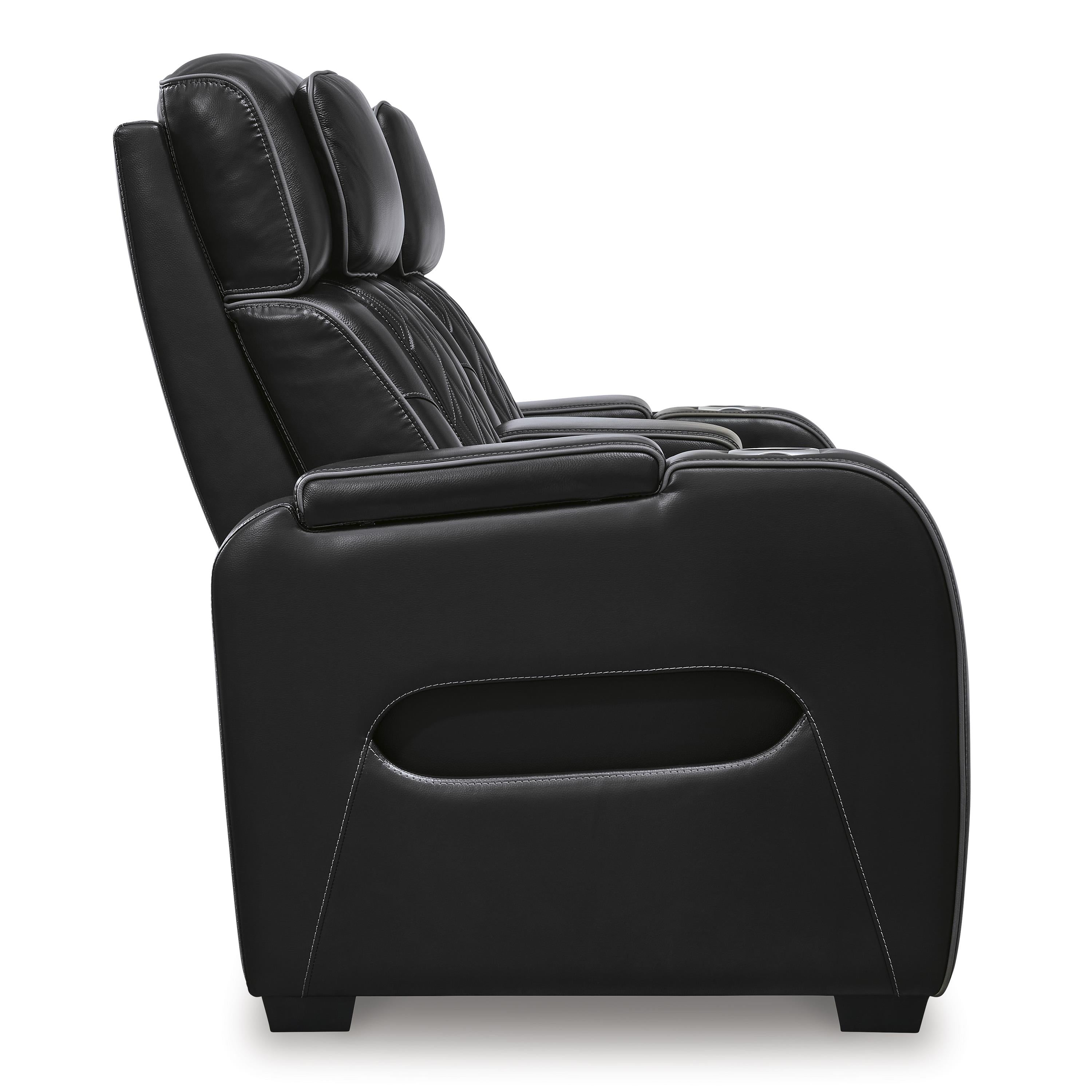  Manufacturer Color_Black --  Boyington U2710618 Power Reclining Loveseat with Console and Adjustable Headrest IMAGE 4