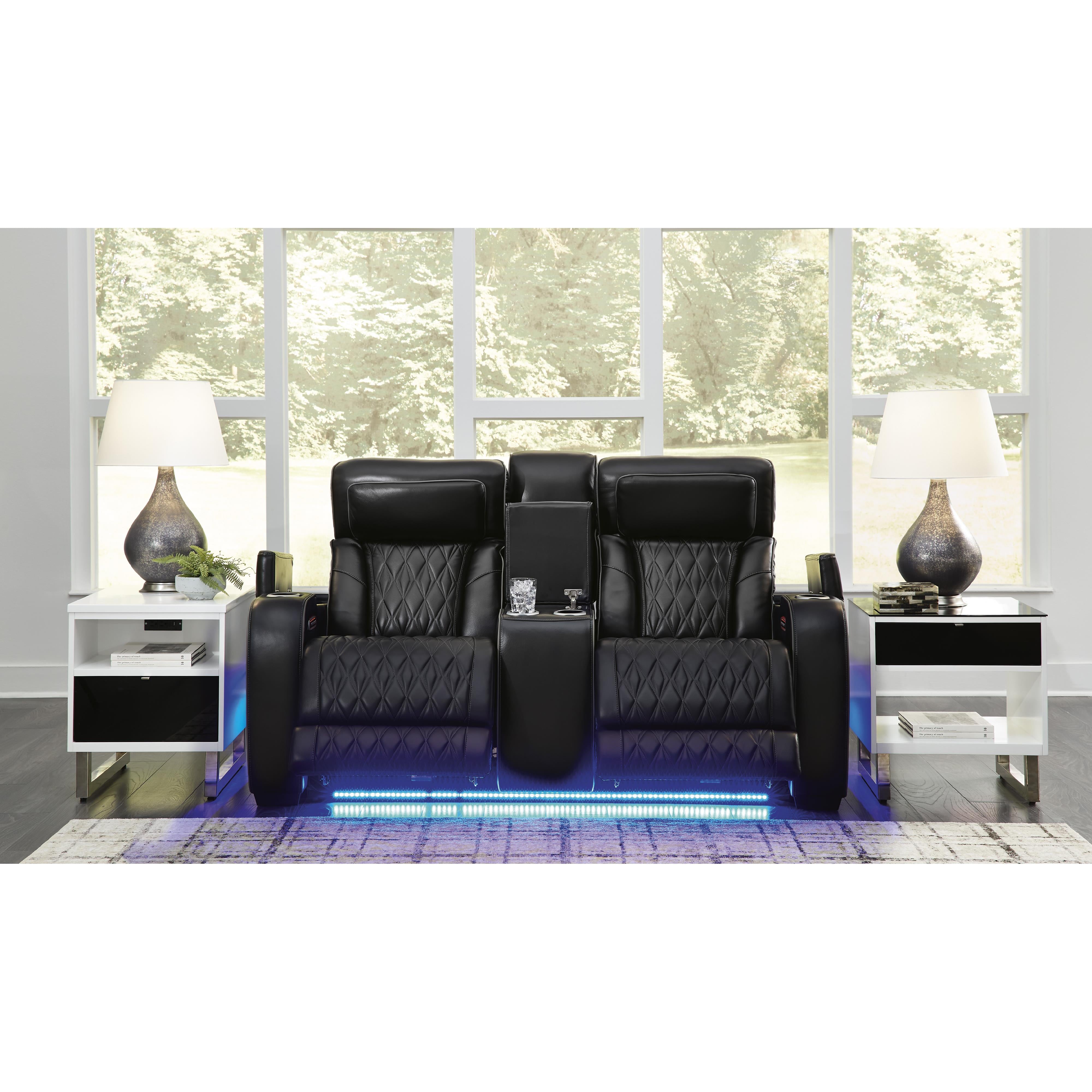  Manufacturer Color_Black --  Boyington U2710618 Power Reclining Loveseat with Console and Adjustable Headrest IMAGE 8