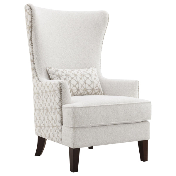 Coaster Furniture Pippin 904066 Upholstered High Wingback Accent Chair - Latte