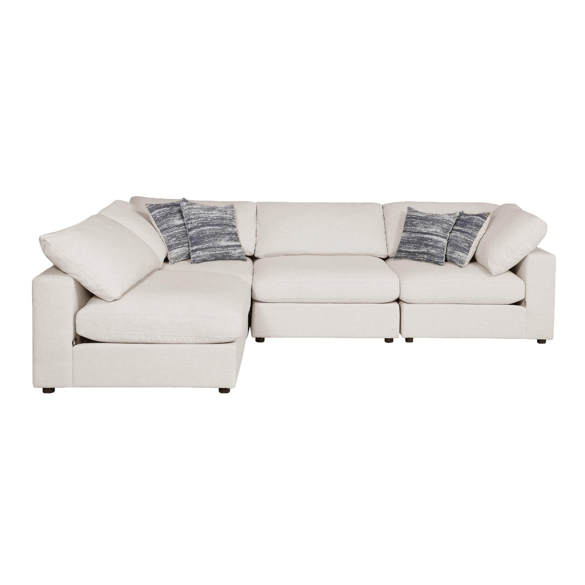 Coaster Furniture Serene 551321-SETA 4 pc Upholstered Modular Sectional - Beige IMAGE 1