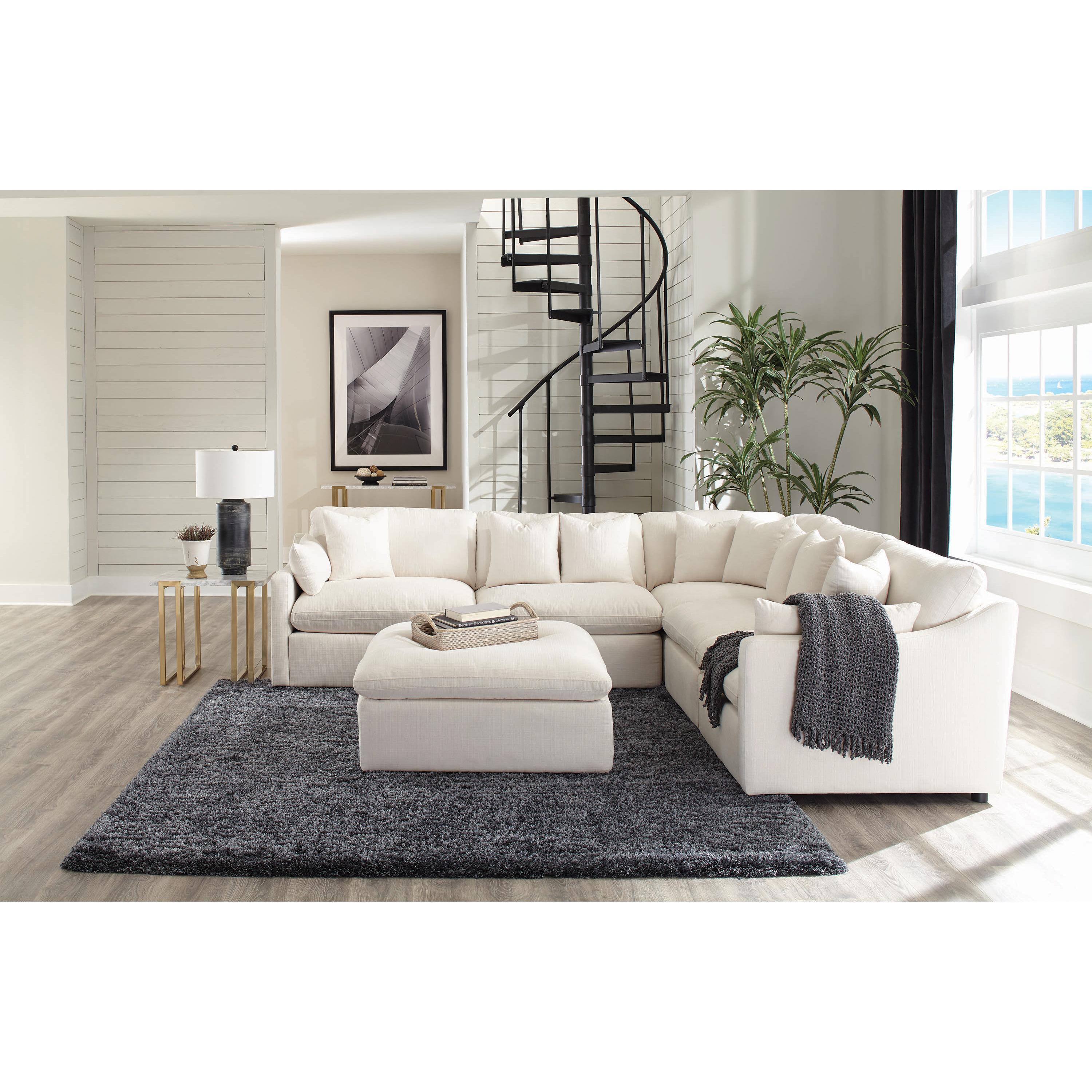  Coaster Furniture Hobson 551451-SET 6 pc Reversible Cushion Modular Sectional - Off-White IMAGE 2
