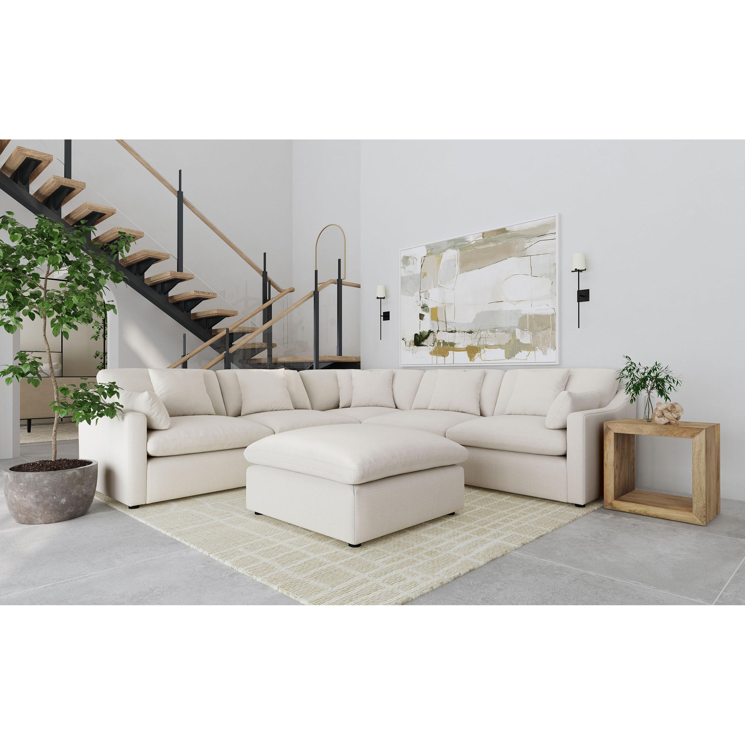  Coaster Furniture Hobson 551451-SET 6 pc Reversible Cushion Modular Sectional - Off-White IMAGE 3