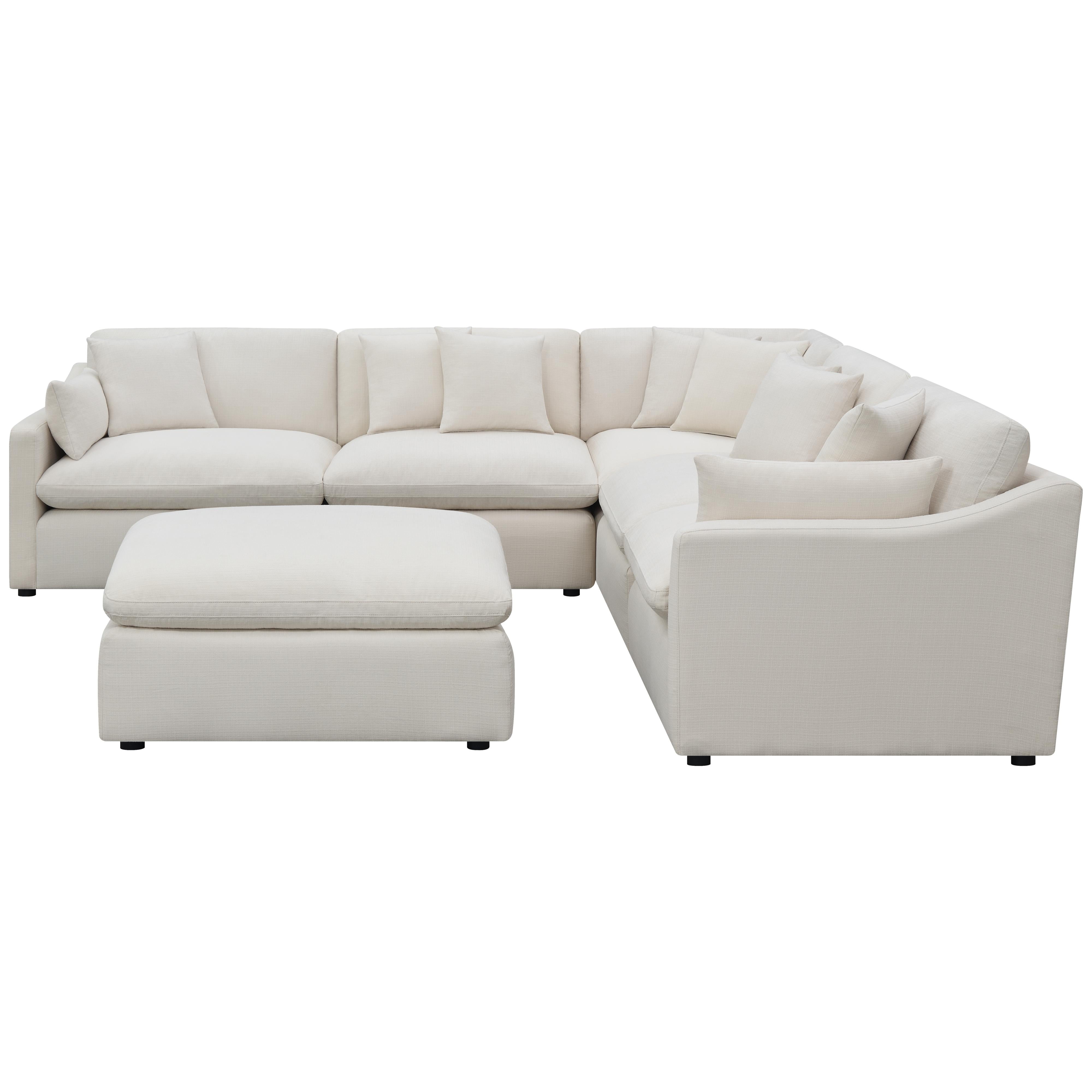  Coaster Furniture Hobson 551451-SET 6 pc Reversible Cushion Modular Sectional - Off-White IMAGE 4