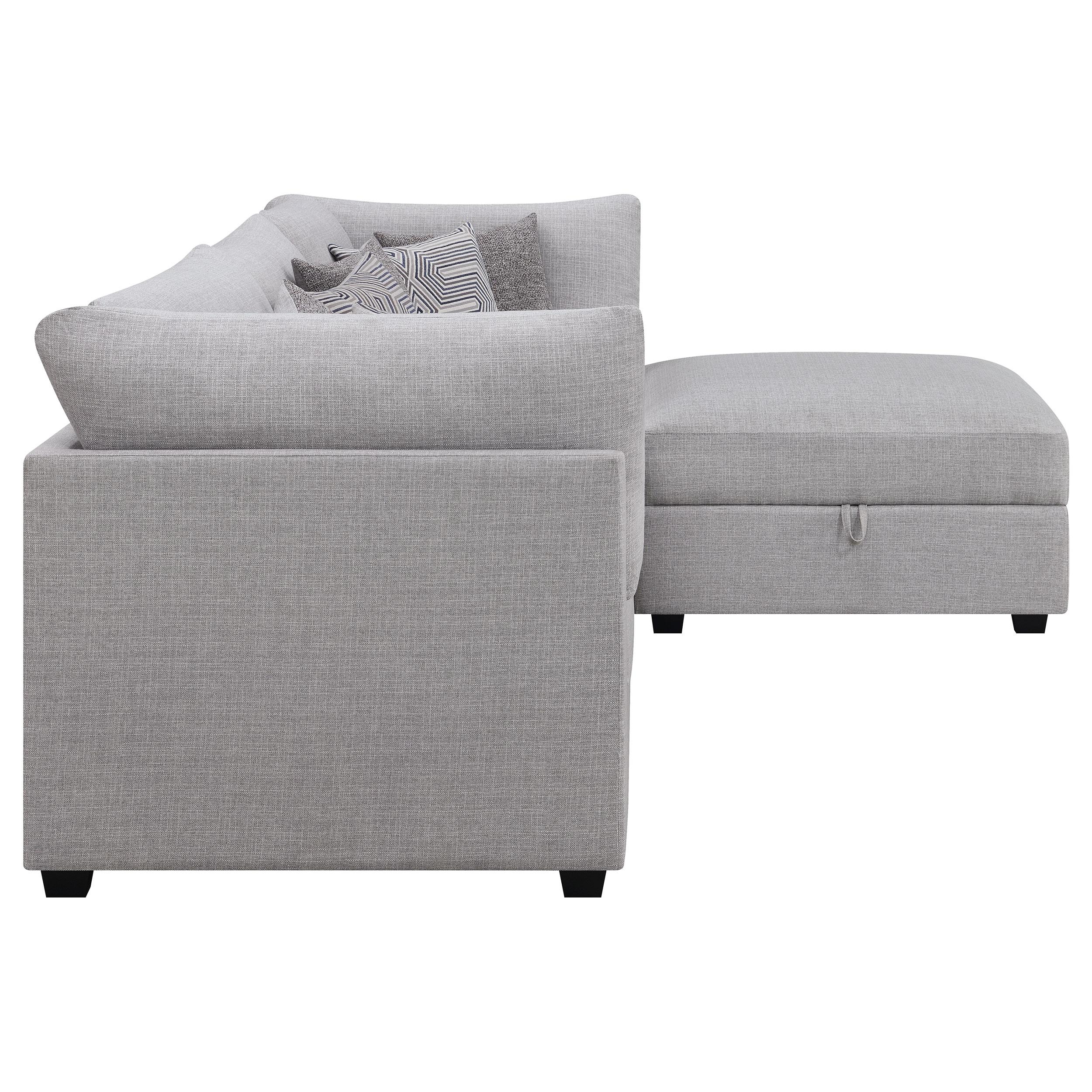  Coaster Furniture Cambria 551511-S4A 4 pc Upholstered Modular Sectional - Grey IMAGE 6