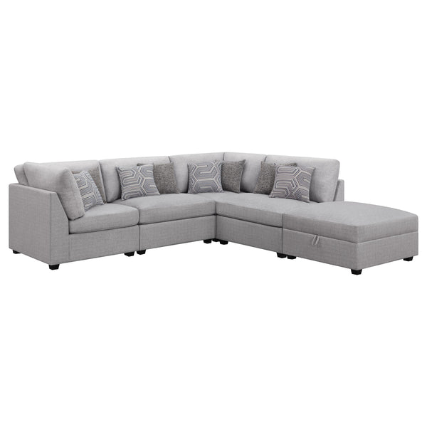 Coaster Furniture Cambria 551511-S5B 5 pc Upholstered Modular Sectional - Grey
