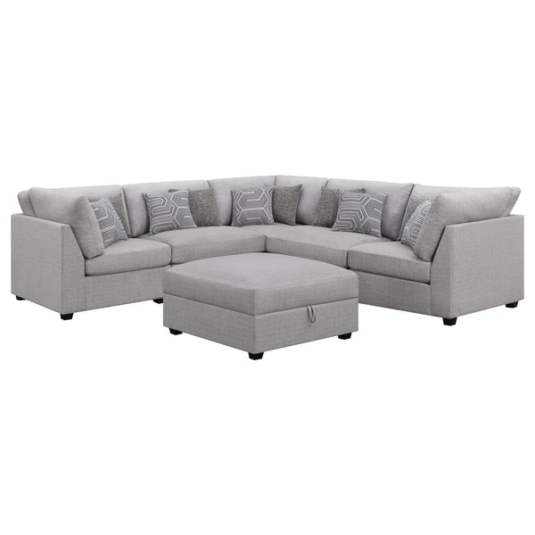 Coaster Furniture Cambria 551511-S6B 6 pc Upholstered Modular Sectional - Grey