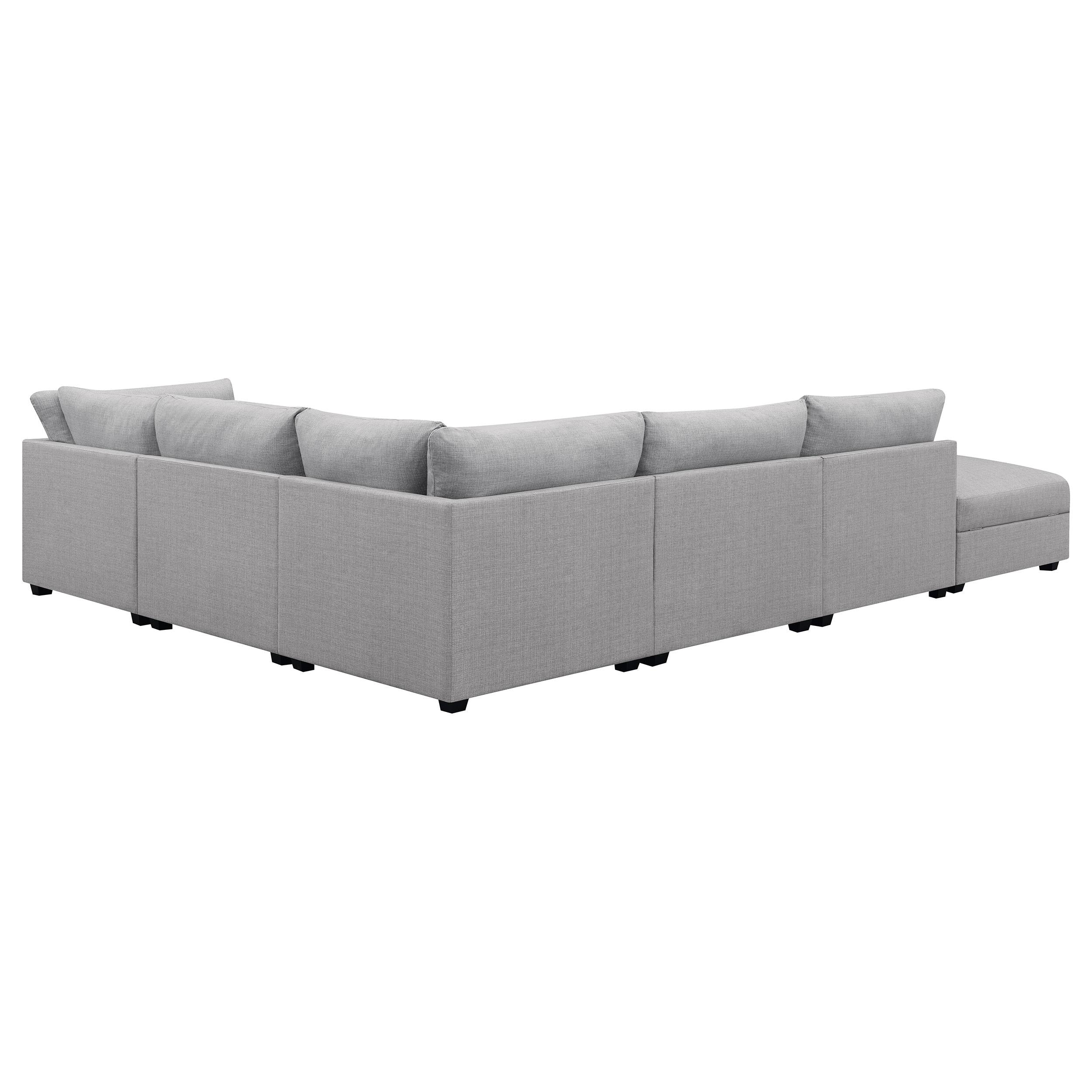  Coaster Furniture Cambria 551511-SET 6 pc Upholstered Modular Sectional - Grey IMAGE 9