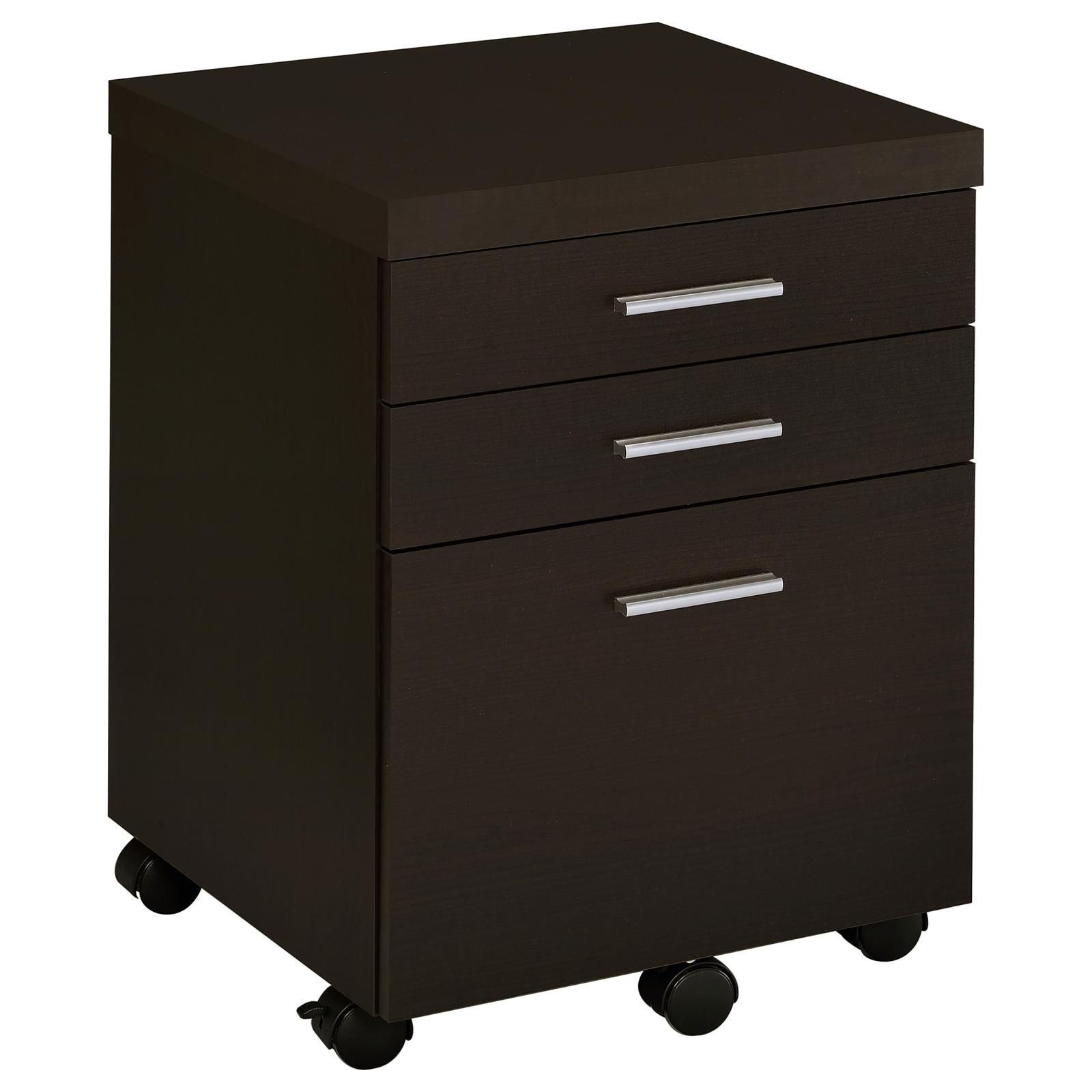  Coaster Furniture Skylar 800891-S4 2-Piece Home Office Set L-Shape Desk With File Cabinet - Cappuccino IMAGE 8