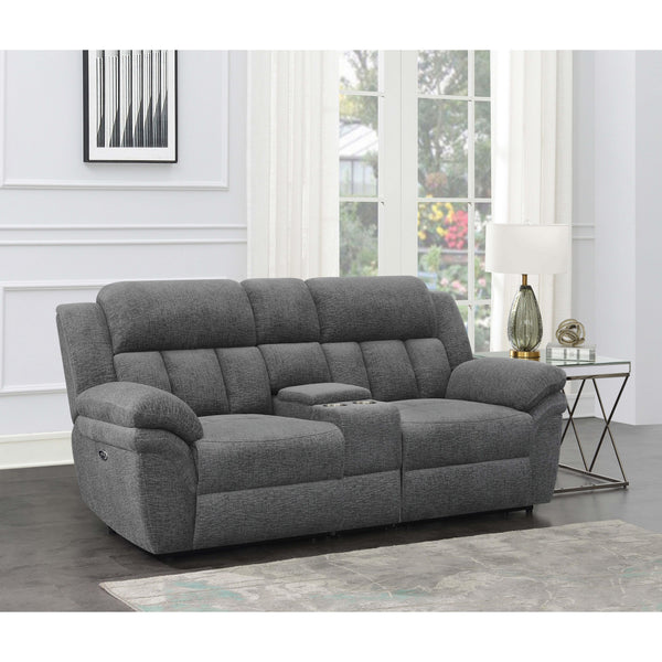 Coaster Furniture Bahrain 609542P Upholstered Power Loveseat - Charcoal