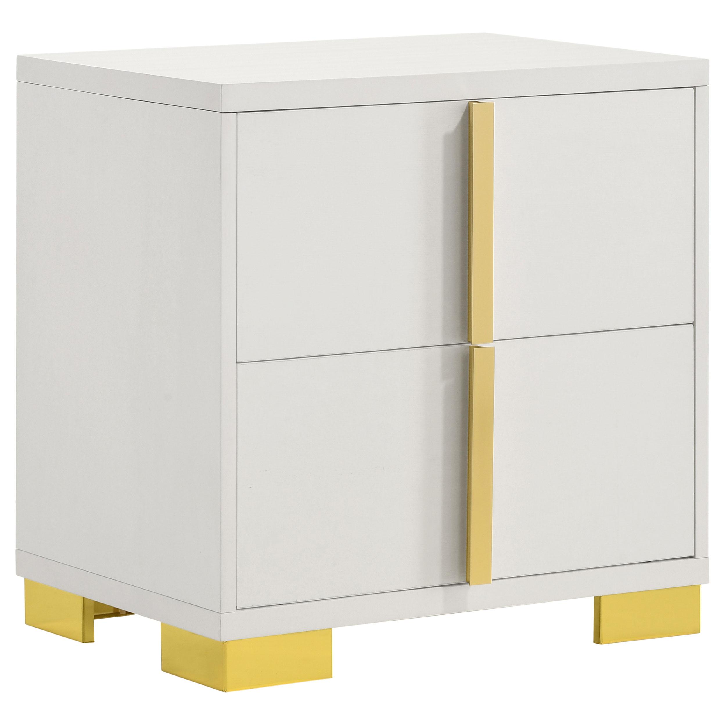  Coaster Furniture Marceline 222932 2-Drawer Nightstand - White IMAGE 1