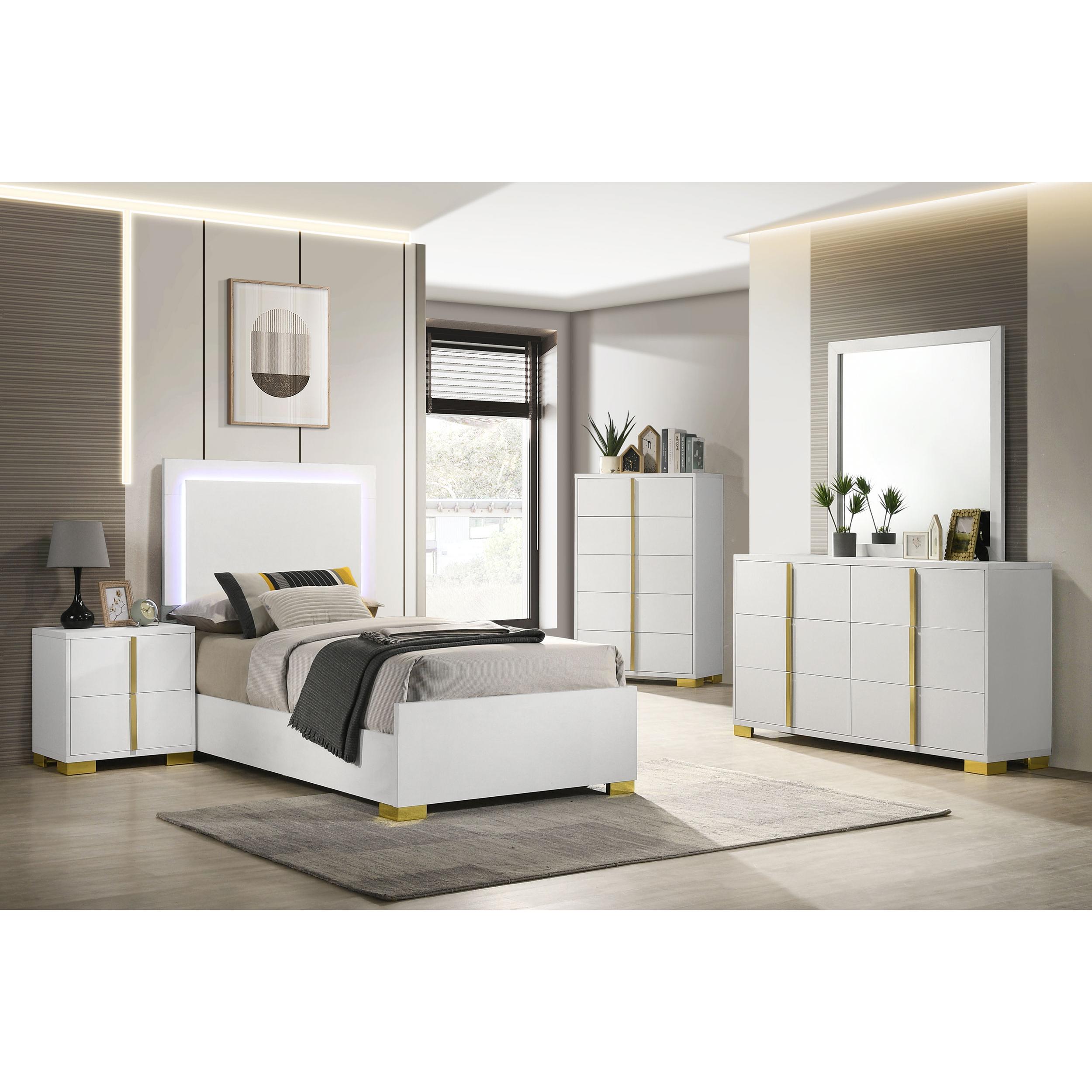  Size_Twin --  Coaster Furniture Marceline Panel Bed IMAGE 3