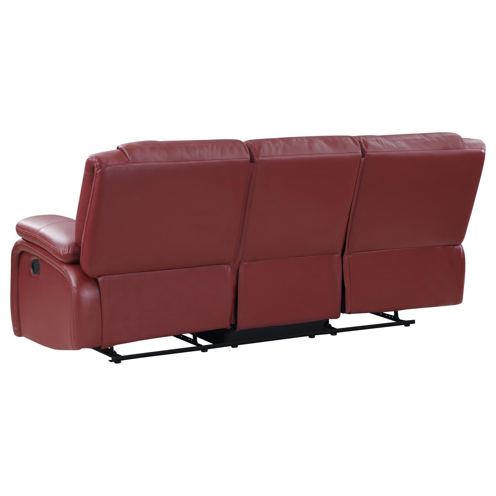  Coaster Furniture Camila 610241 Upholstered Motion Reclining Sofa - Red IMAGE 5