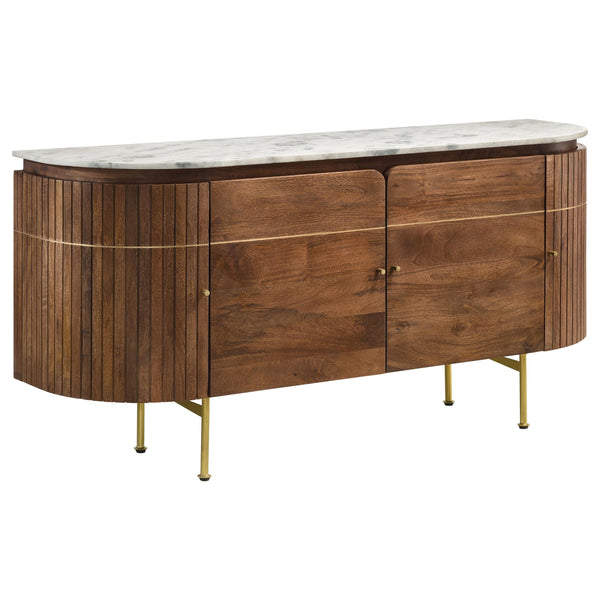 Coaster Furniture Ortega 105145 4-door Marble Top Sideboard Buffet Cabinet - Natural