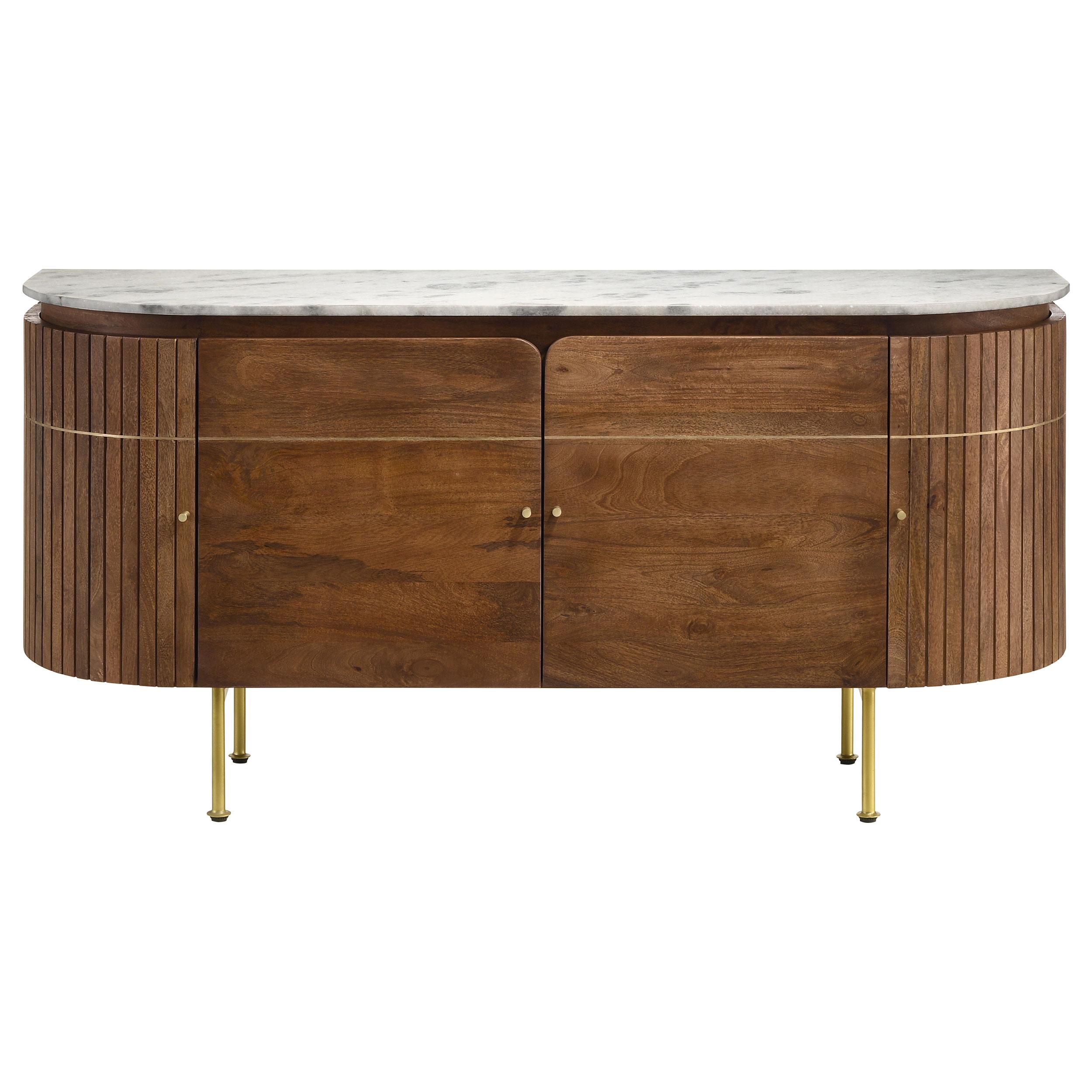  Coaster Furniture Ortega 105145 4-door Marble Top Sideboard Buffet Cabinet - Natural IMAGE 4