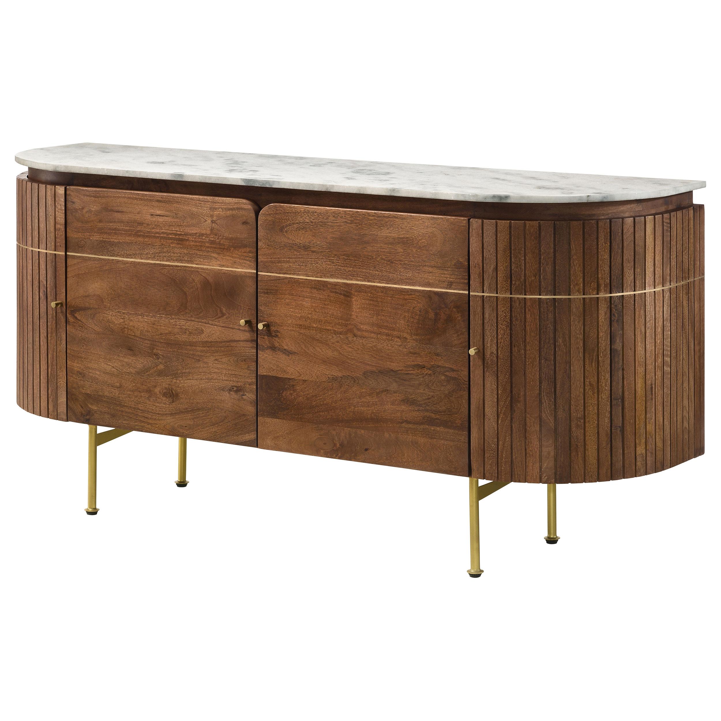  Coaster Furniture Ortega 105145 4-door Marble Top Sideboard Buffet Cabinet - Natural IMAGE 6