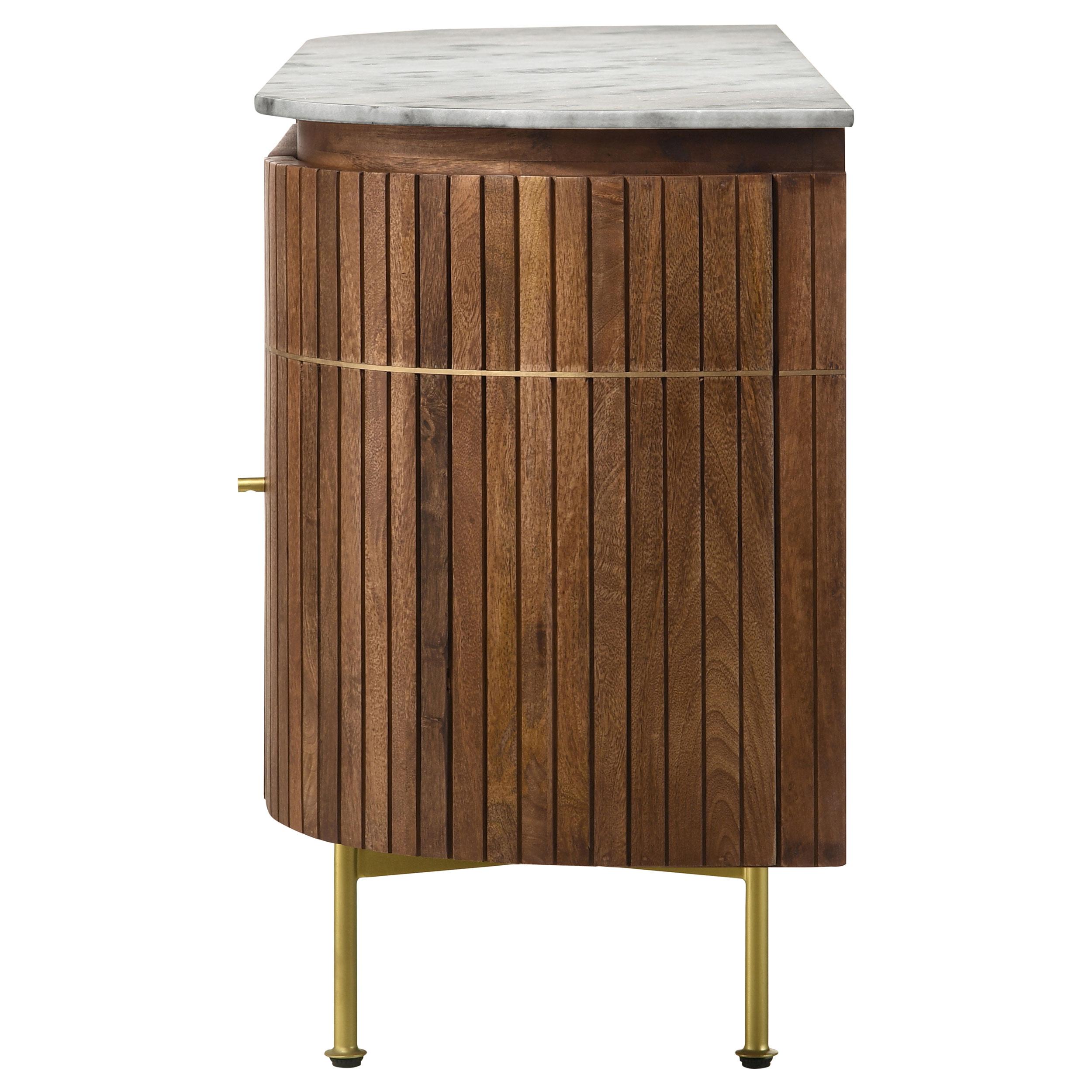  Coaster Furniture Ortega 105145 4-door Marble Top Sideboard Buffet Cabinet - Natural IMAGE 7