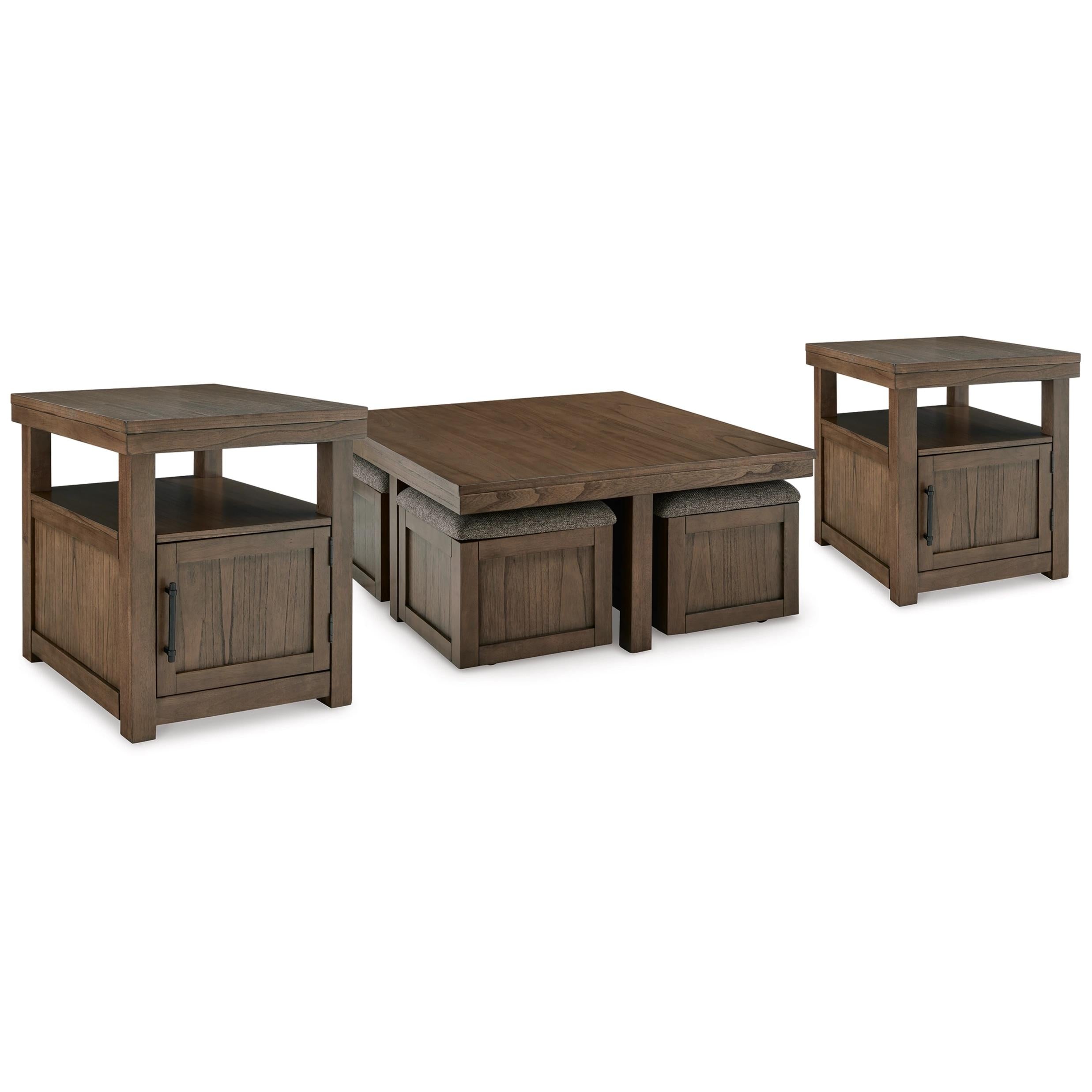 Signature Design by Ashley Boardernest T738T1 Coffee Table and 2 End Tables IMAGE 1