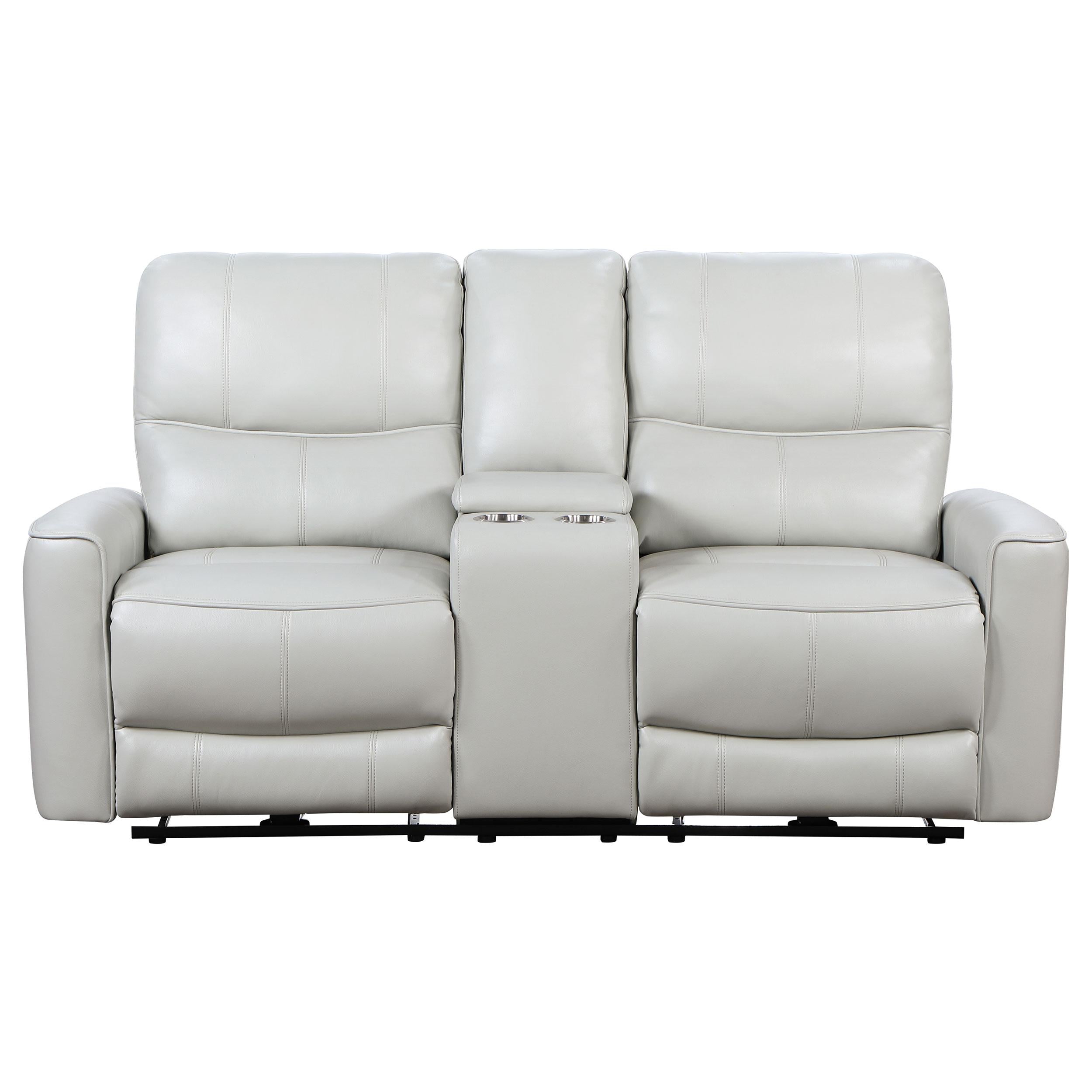  Coaster Furniture Greenfield 610262P Upholstered Power Reclining Loveseat - Dove Grey IMAGE 4
