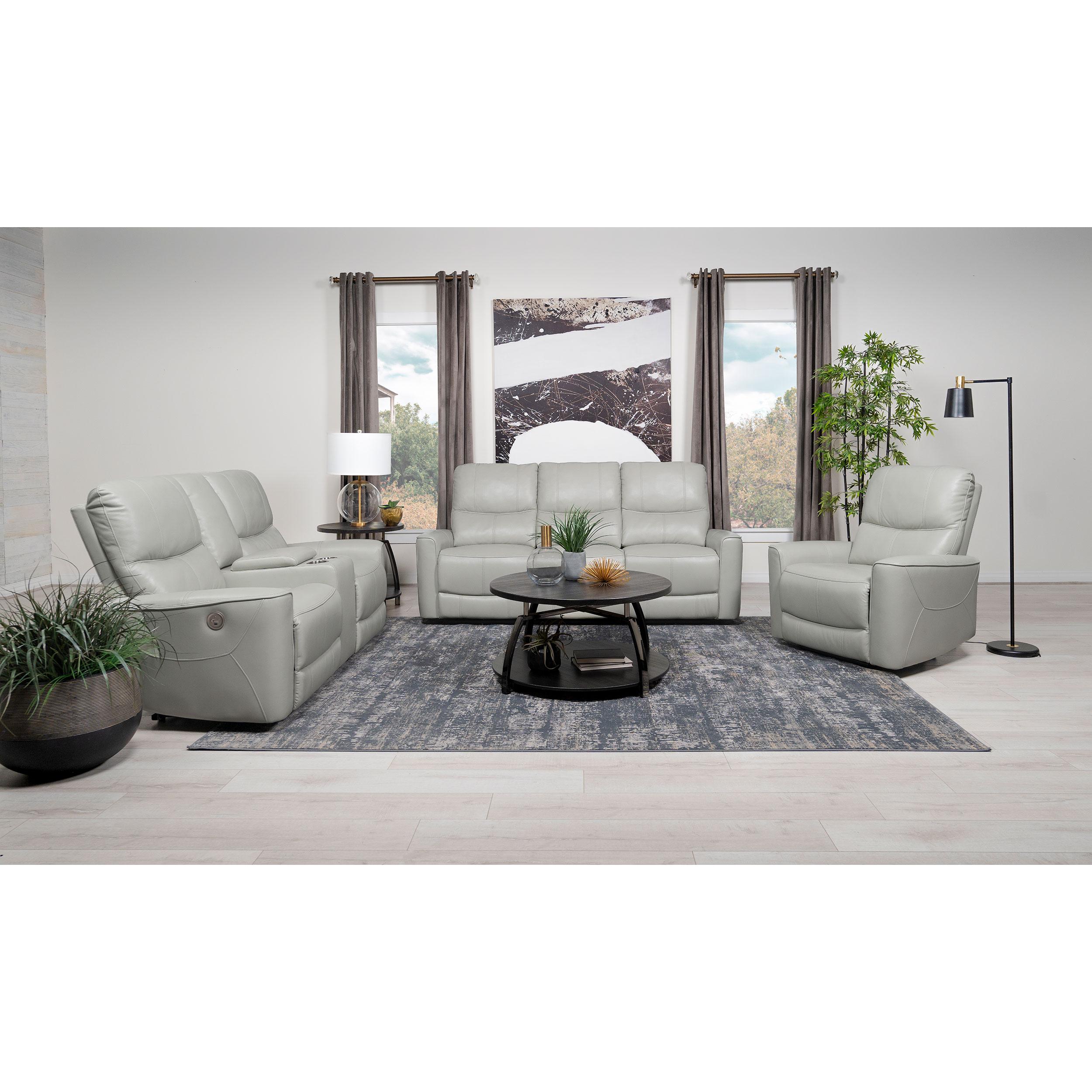  Coaster Furniture Greenfield 610262P Upholstered Power Reclining Loveseat - Dove Grey IMAGE 8
