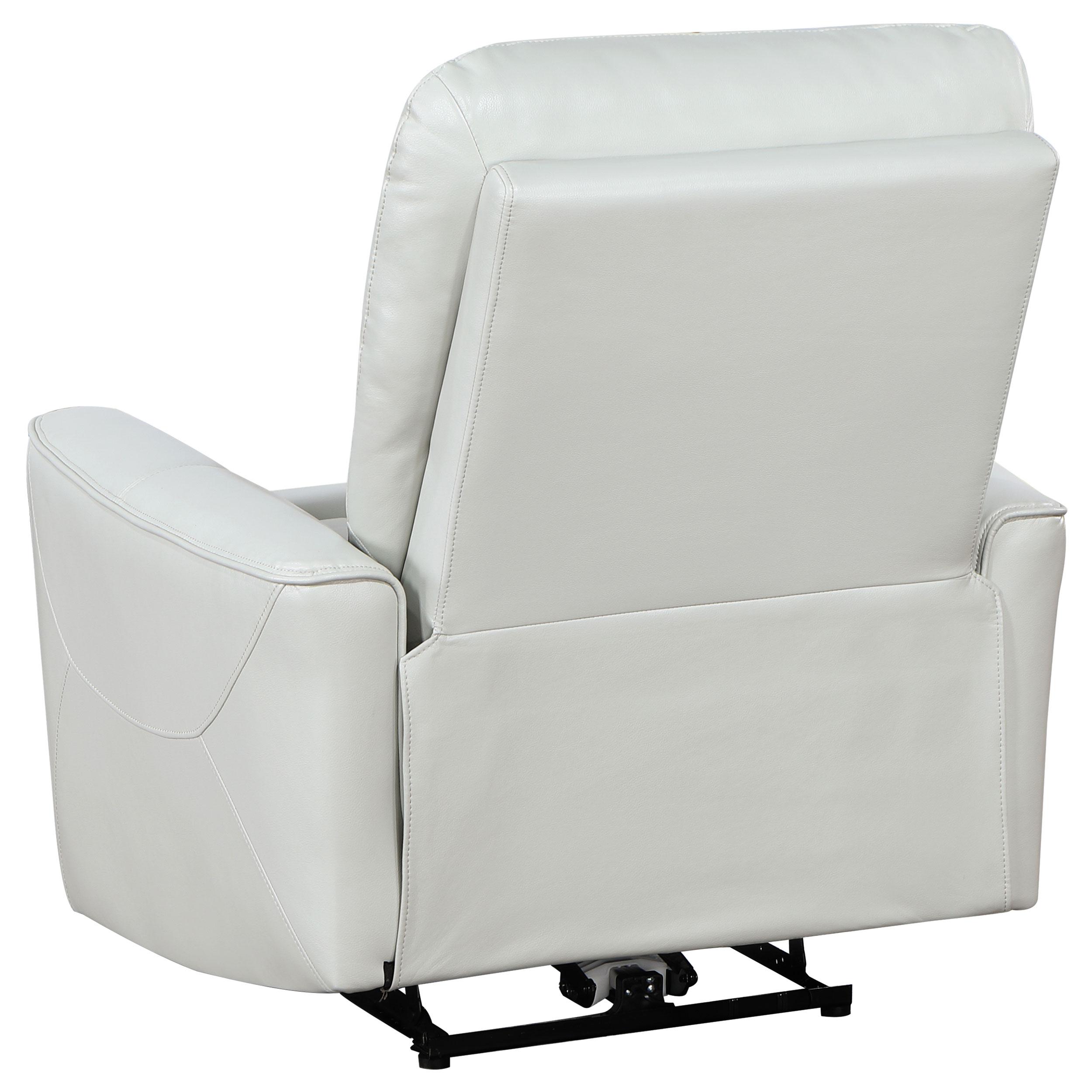  Coaster Furniture Greenfield 610263P Upholstered Power Recliner Chair - Dove Grey IMAGE 5