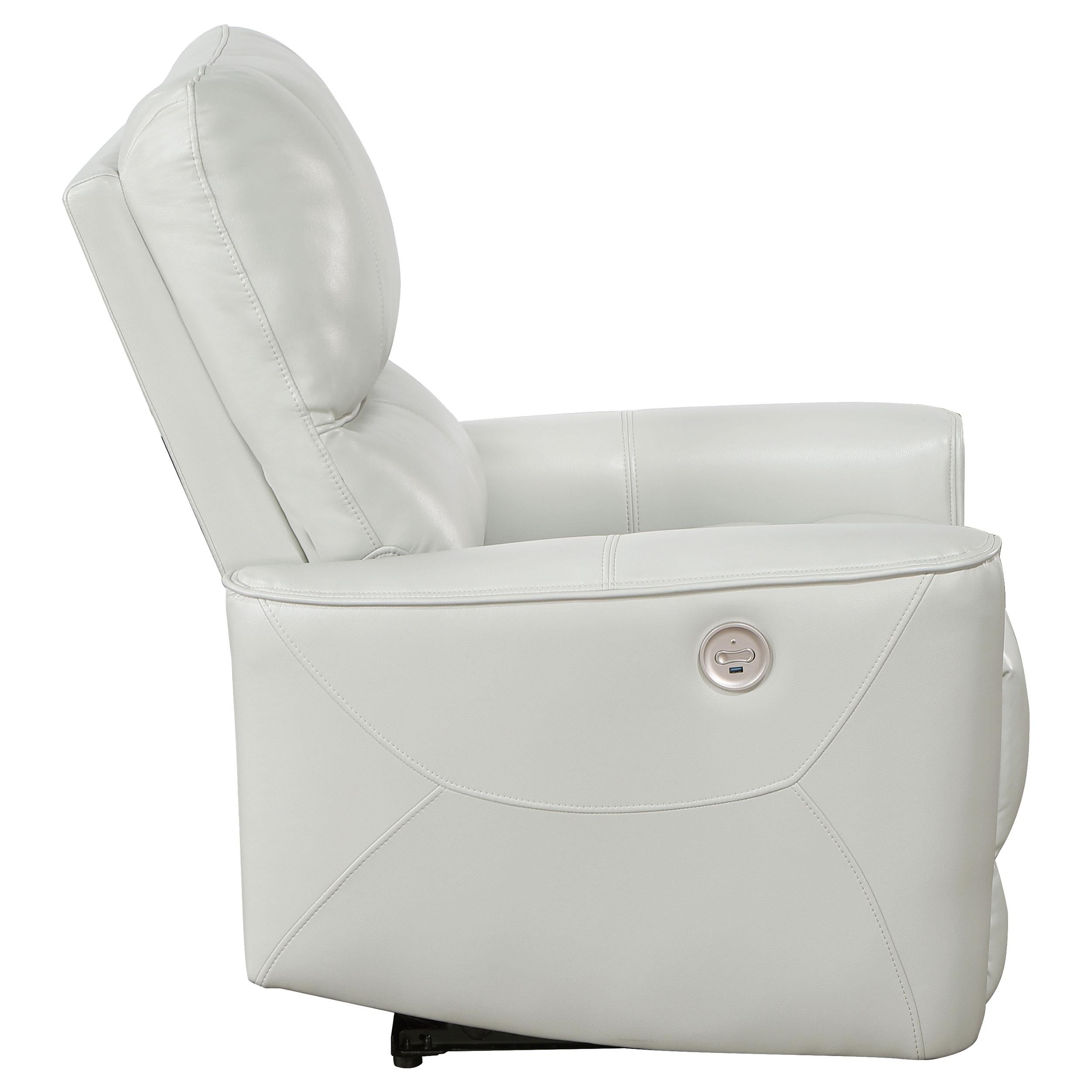  Coaster Furniture Greenfield 610263P Upholstered Power Recliner Chair - Dove Grey IMAGE 6