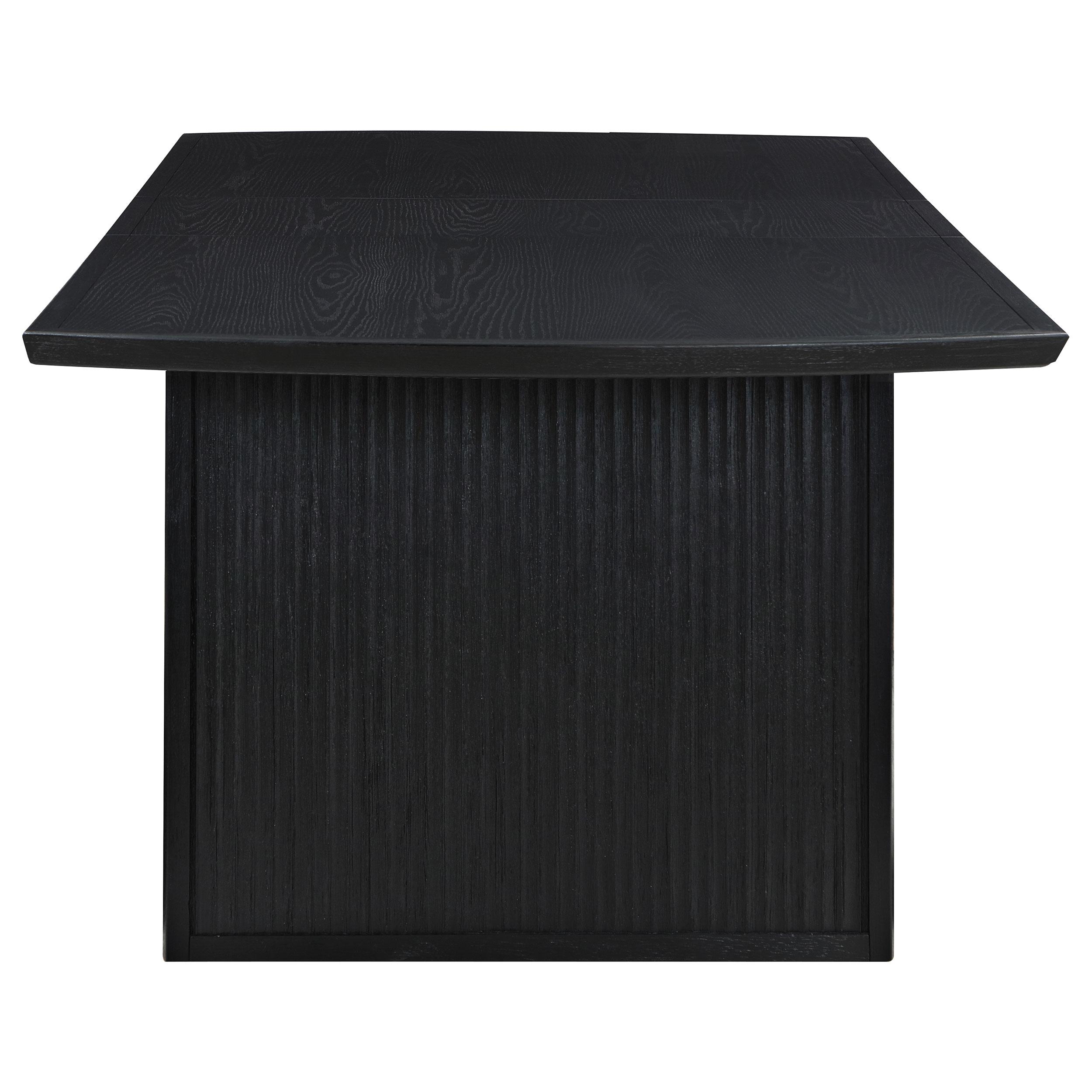 Coaster Furniture Brookmead 108231 100-inch Extension Leaf Dining Table - Black IMAGE 7