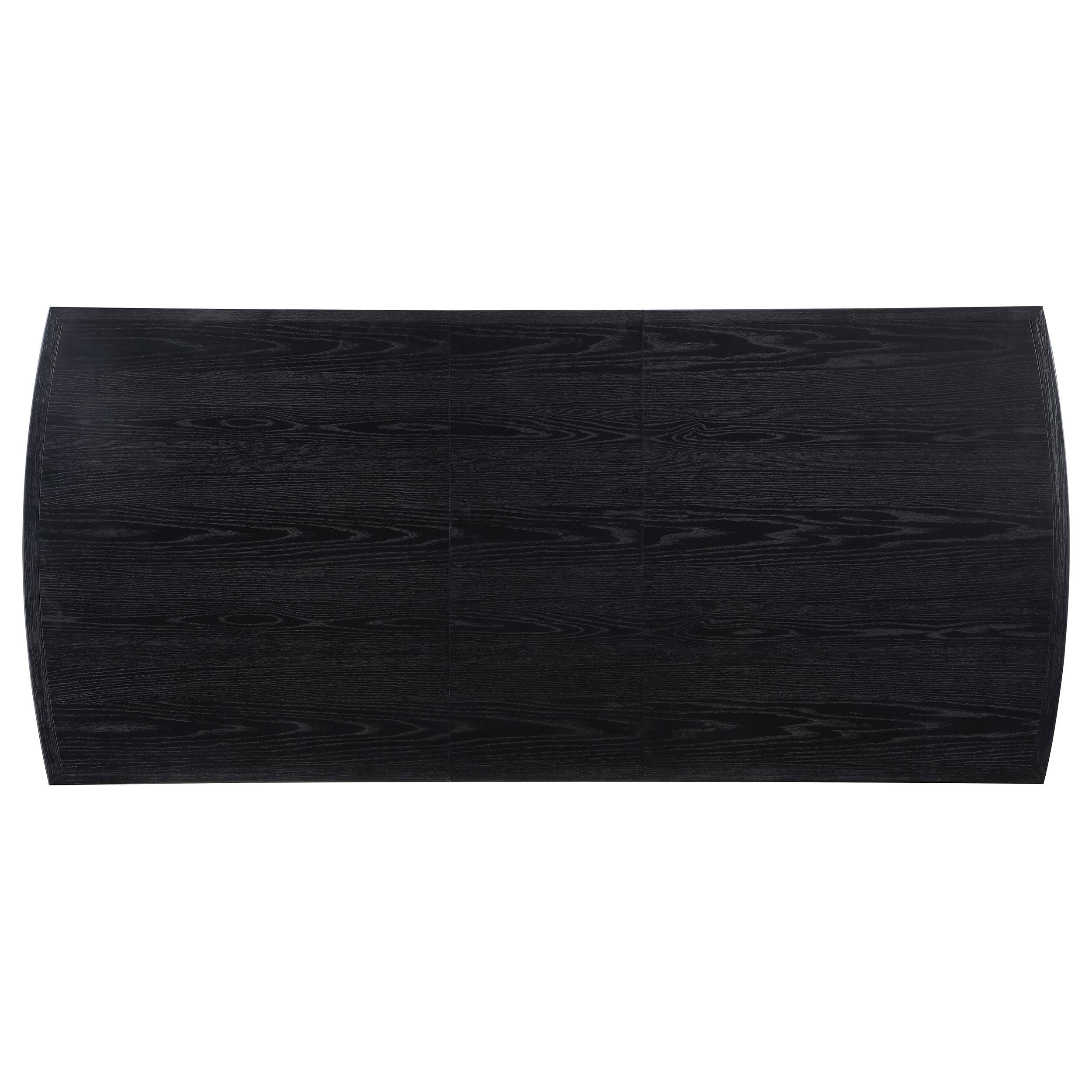  Coaster Furniture Brookmead 108231 100-inch Extension Leaf Dining Table - Black IMAGE 8