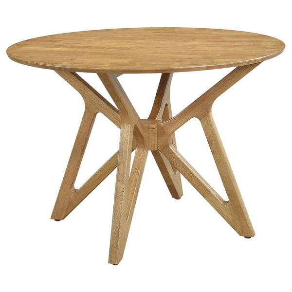 Coaster Furniture Elowen 108440 Round 42-inch Solid Wood Dining Table - Light Walnut