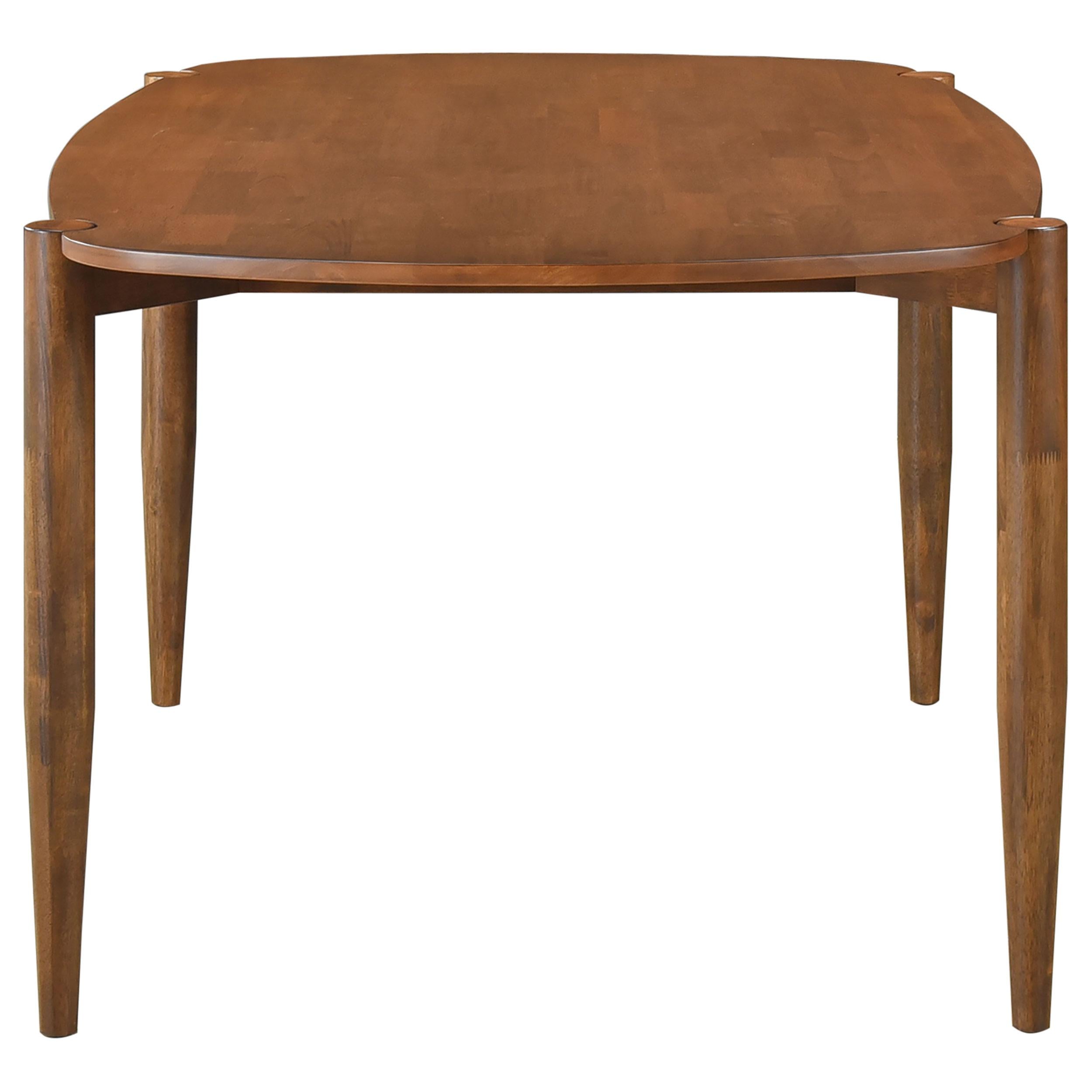  Coaster Furniture Dortch 108461 Oval 63-inch Solid Wood Dining Table - Walnut IMAGE 4