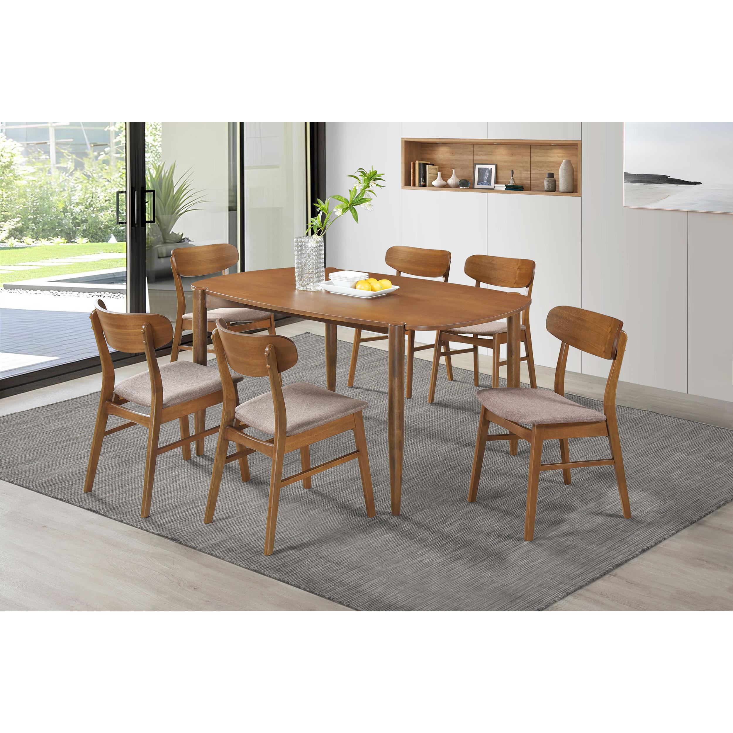  Coaster Furniture Dortch 108462 Dining Side Chair - Walnut and Brown IMAGE 2