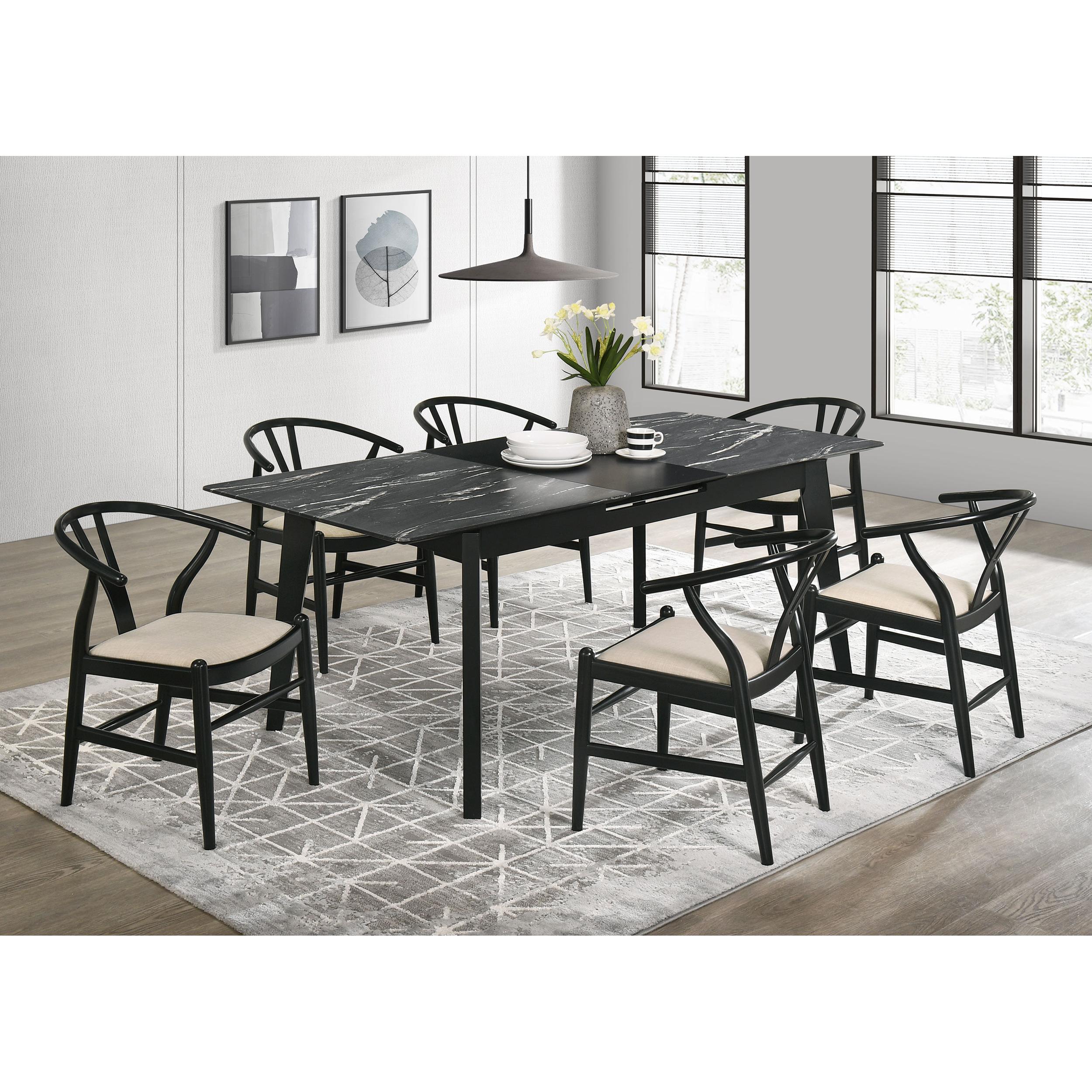  Coaster Furniture Crestmont 108482 Wood Wishbone Dining Side Chair - Black IMAGE 9