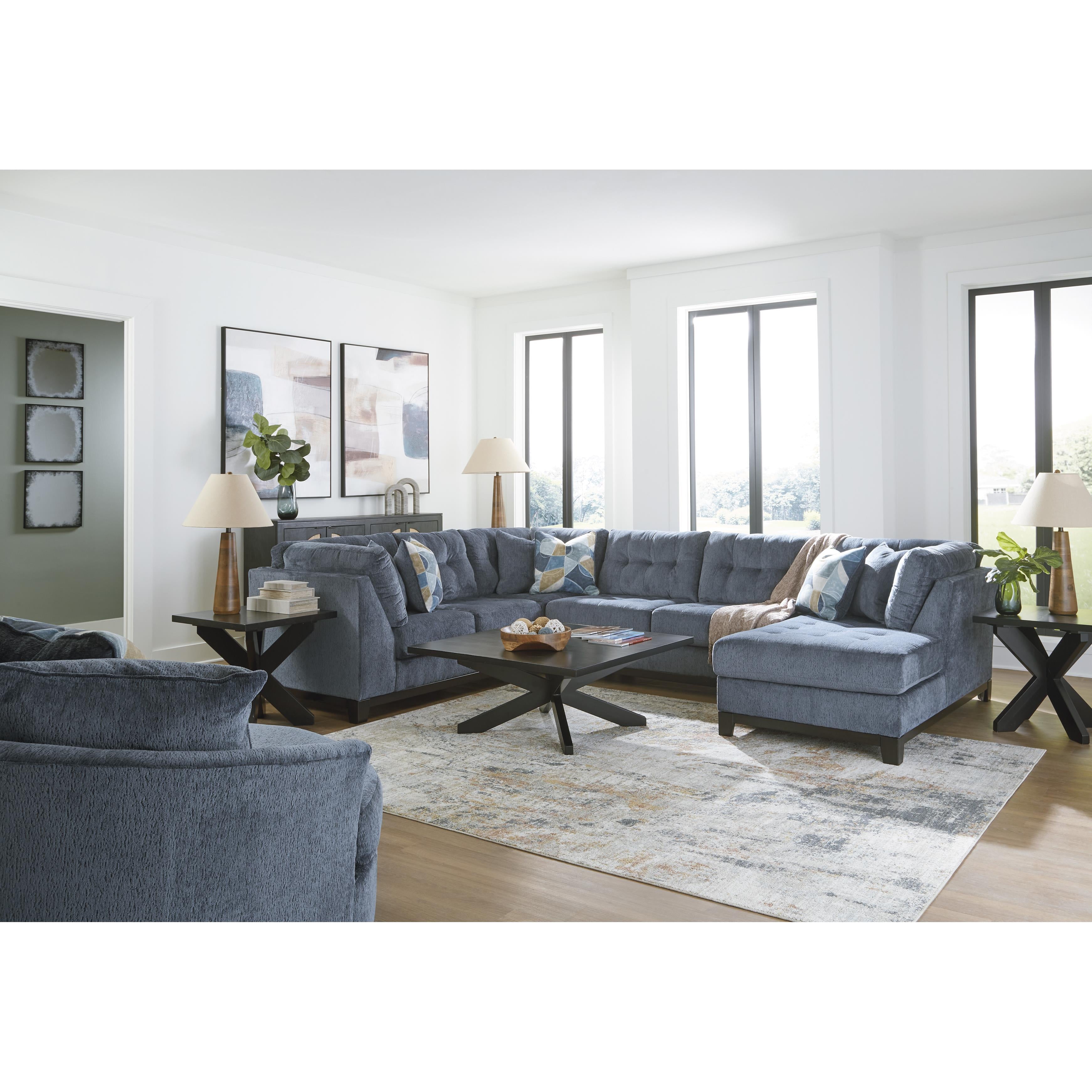  Manufacturer Color_Navy --  Benchcraft Maxon Place Stationary Fabric Sofa IMAGE 8