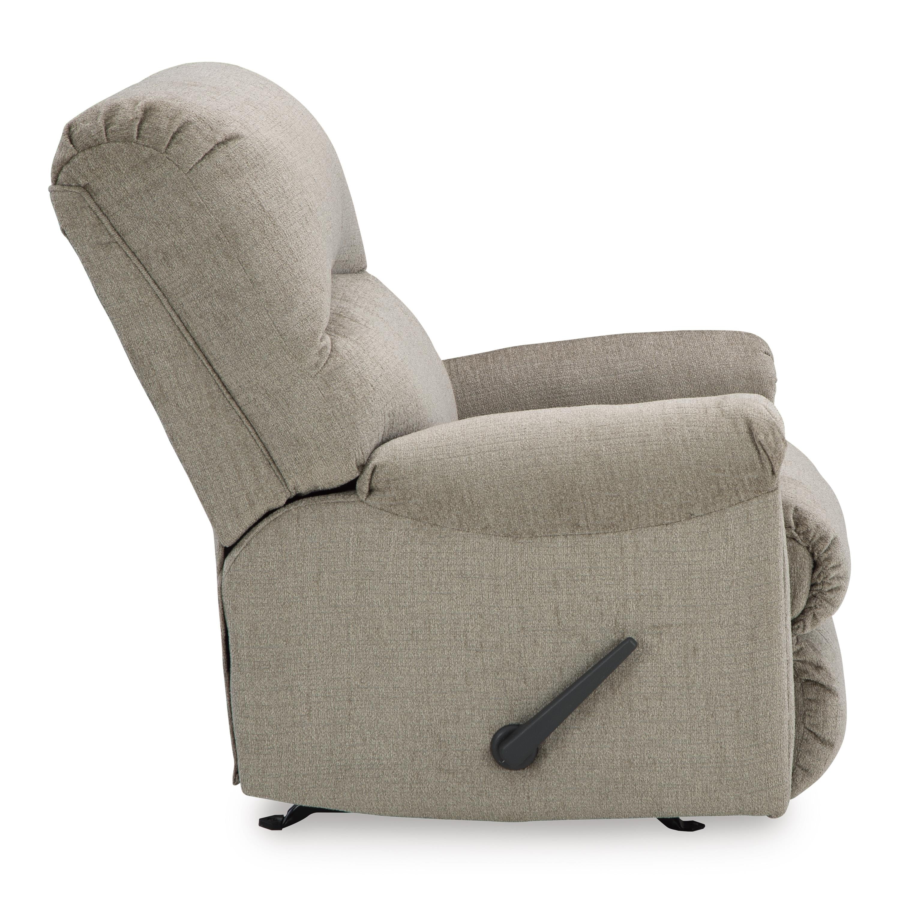  Manufacturer Color_Taupe --  Signature Design by Ashley Stonemeade Rocker Fabric Recliner IMAGE 4