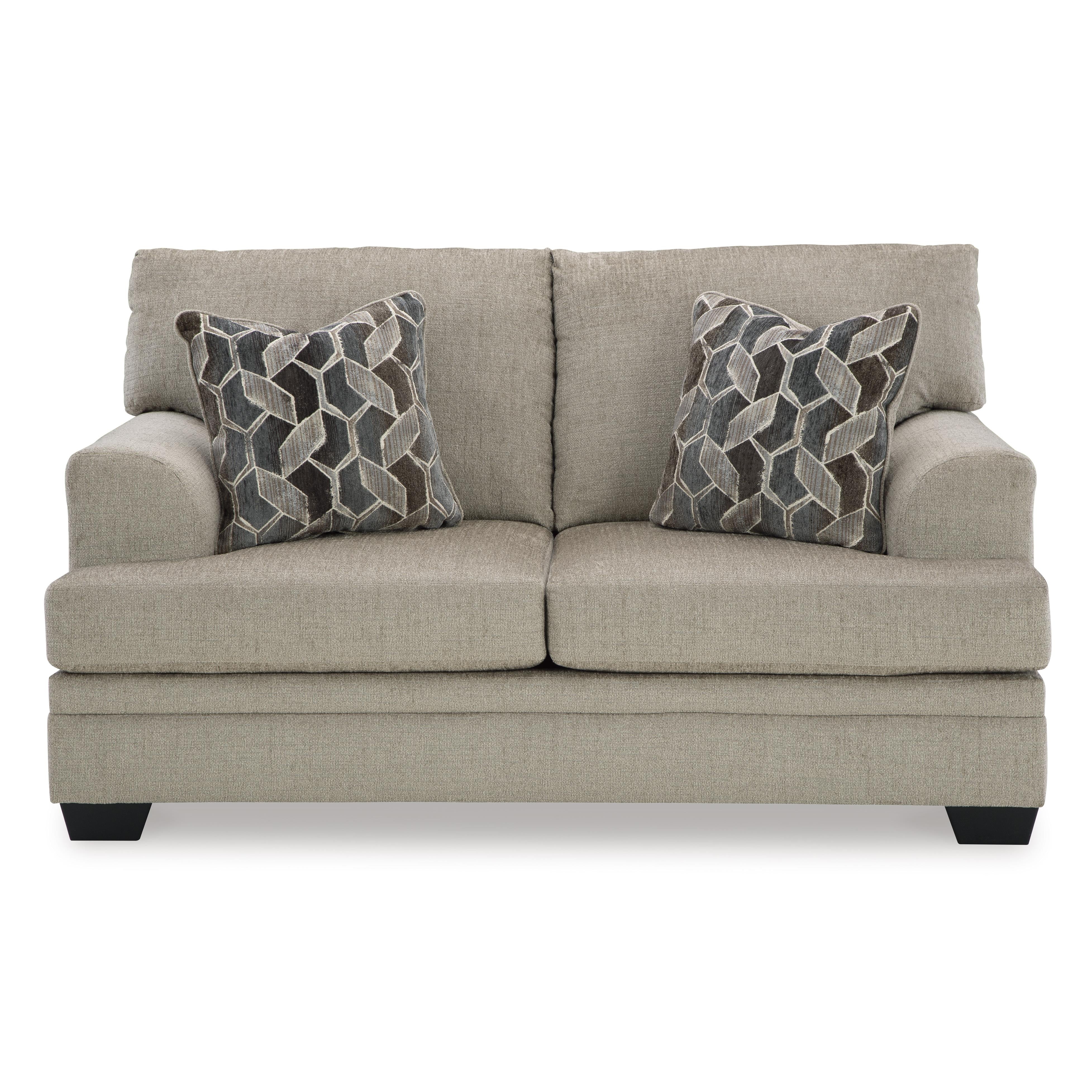  Manufacturer Color_Taupe --  Signature Design by Ashley Stonemeade Stationary Fabric Loveseat IMAGE 2