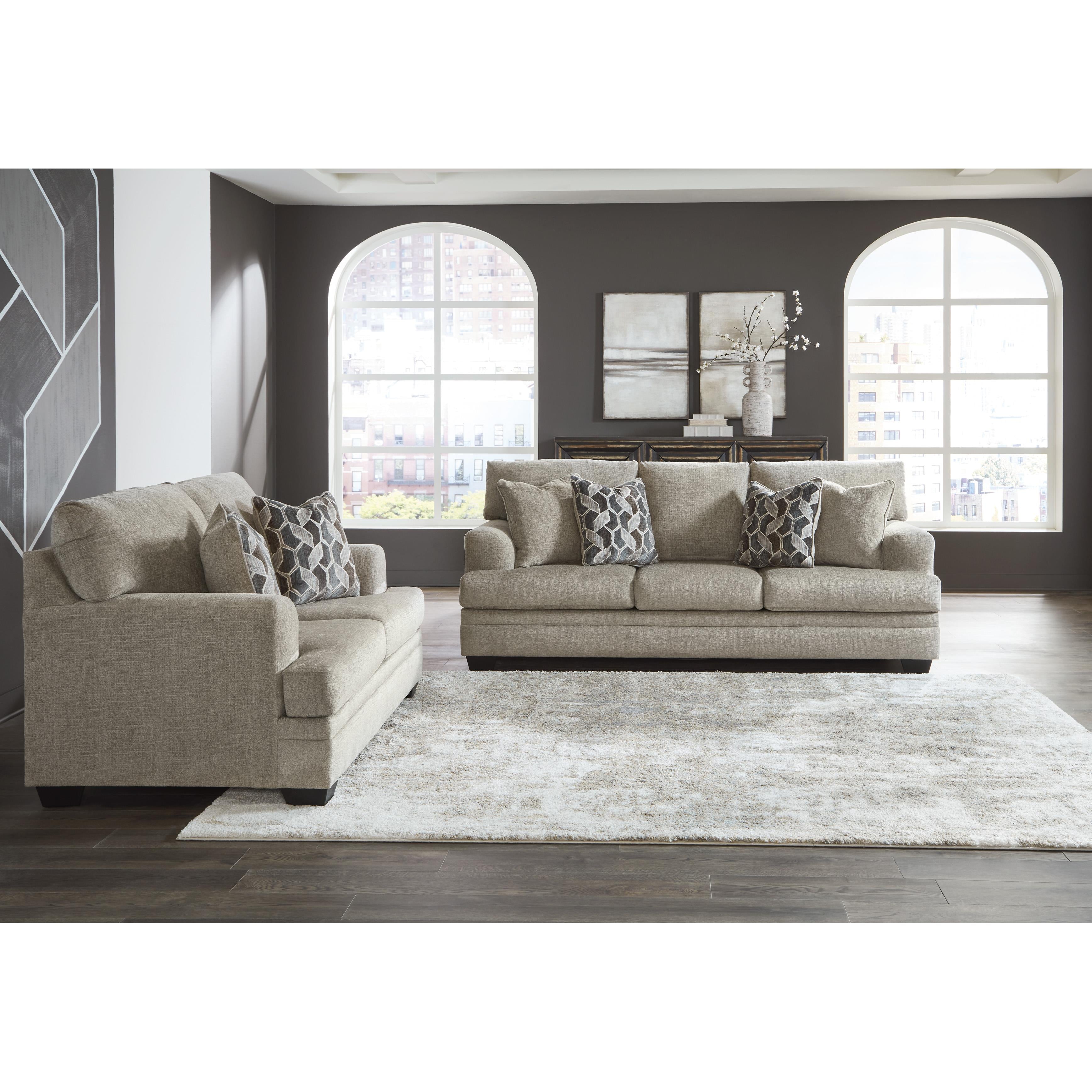  Manufacturer Color_Taupe --  Signature Design by Ashley Stonemeade Stationary Fabric Loveseat IMAGE 6