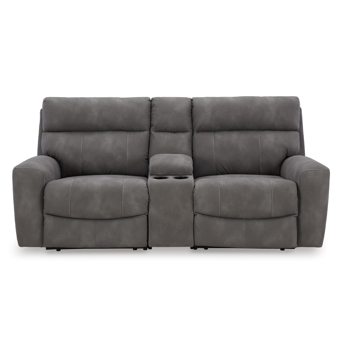  Manufacturer Color_Slate -- Signature Design by Ashley Next Gen DuraPella Power Reclining Leather Look 3 pc Sectional IMAGE 2