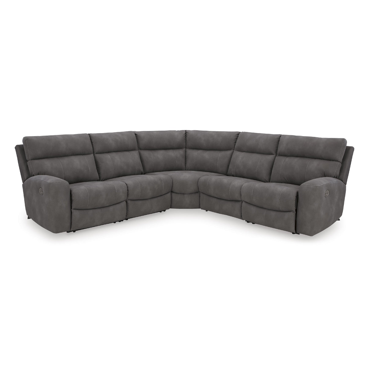  Manufacturer Color_Slate -- Signature Design by Ashley Next Gen DuraPella Power Reclining Leather Look 5 pc Sectional IMAGE 1