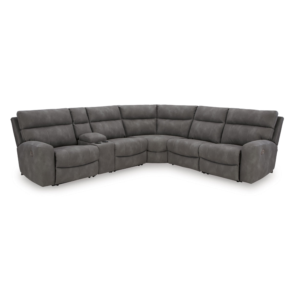  Manufacturer Color_Slate -- Signature Design by Ashley Next Gen DuraPella Power Reclining Leather Look 6 pc Sectional IMAGE 1